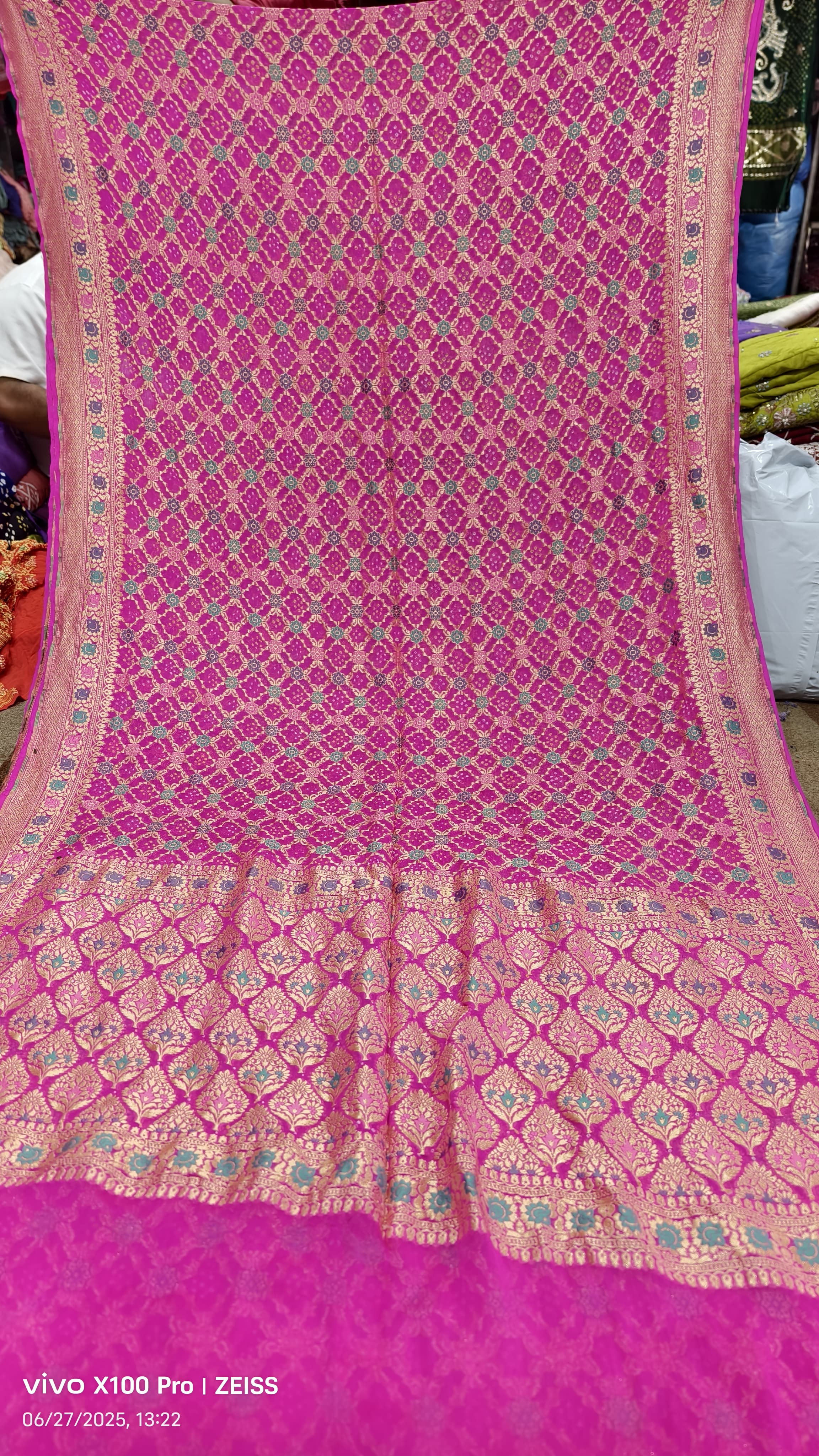 Pure Banarasi Georgette Upada Minakari Saree
