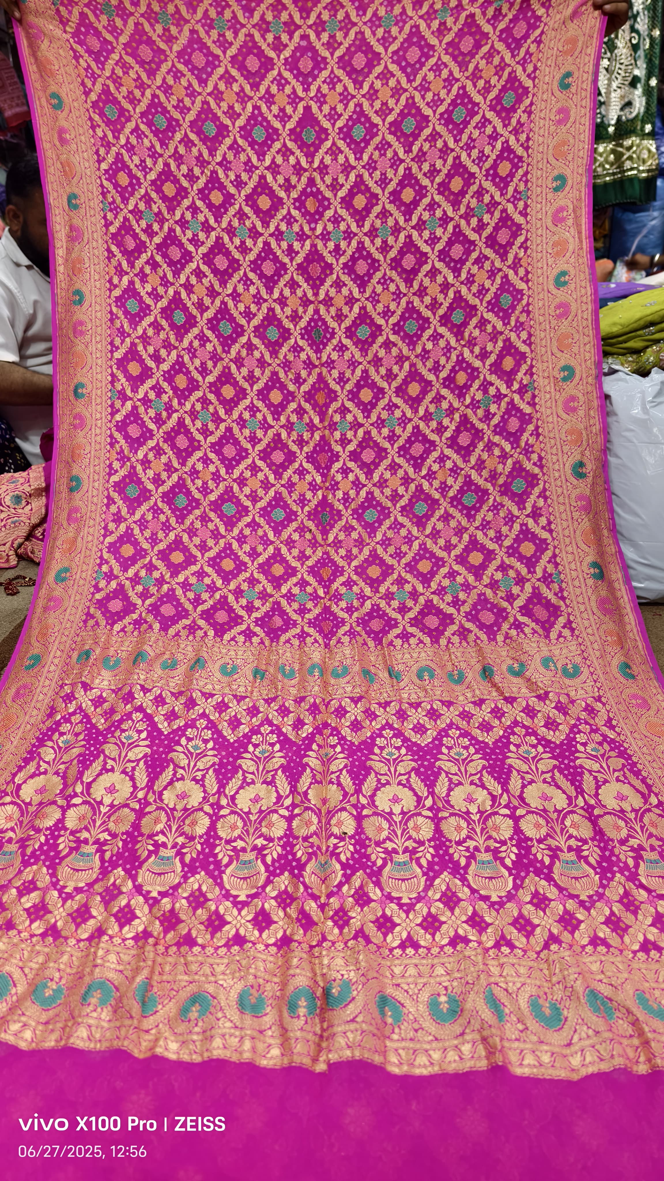 Pure Banarasi Georgette Upada Minakari Saree