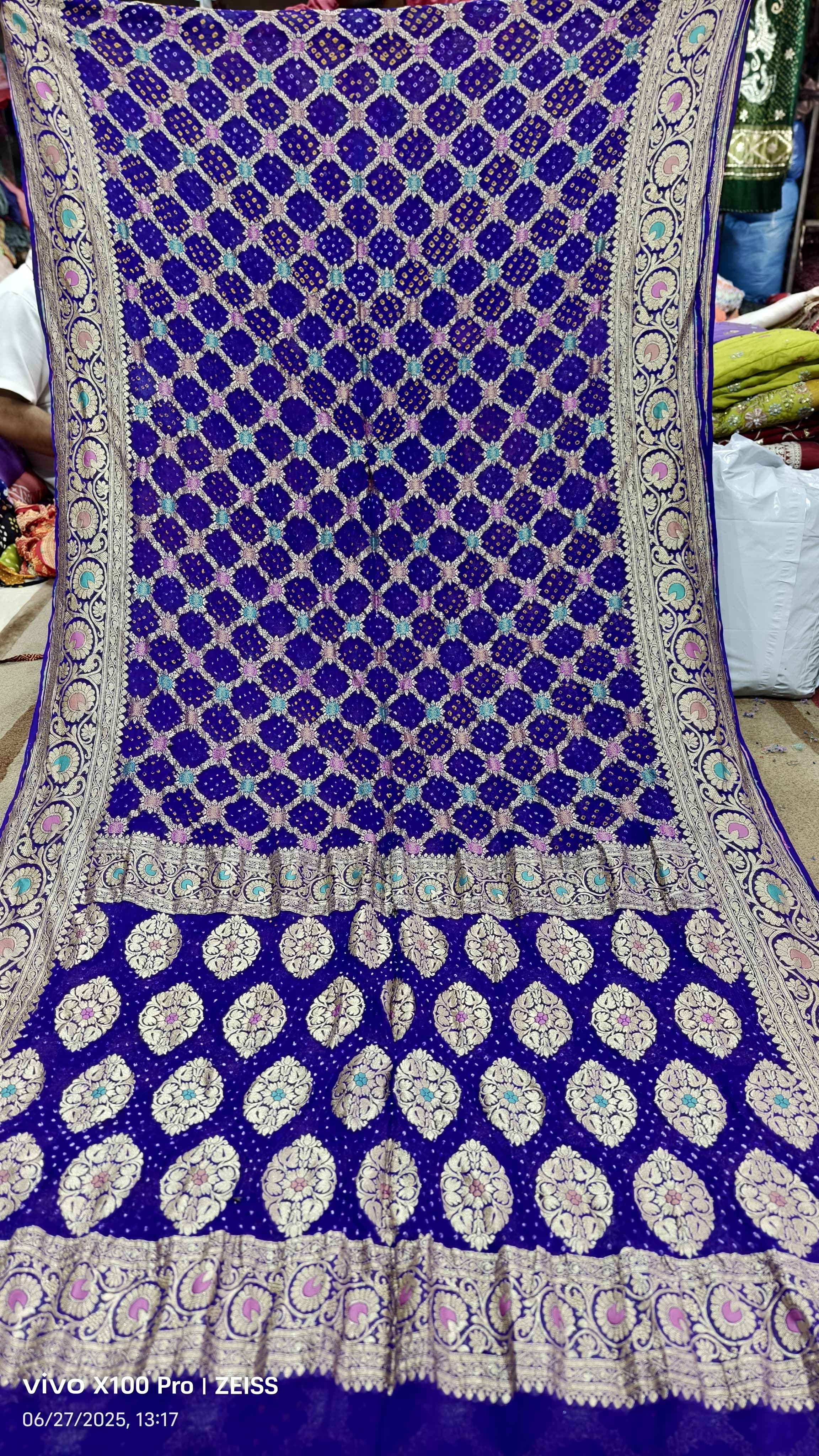 Pure Banarasi Georgette Upada Minakari Saree