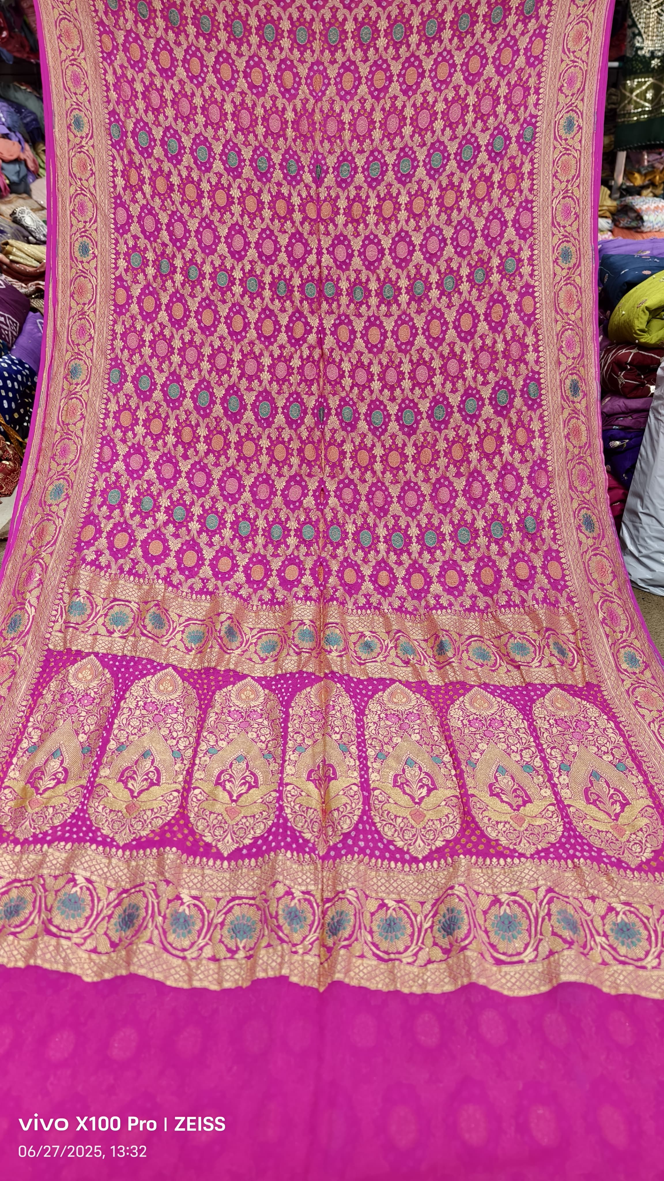 Pure Banarasi Georgette Upada Minakari Saree