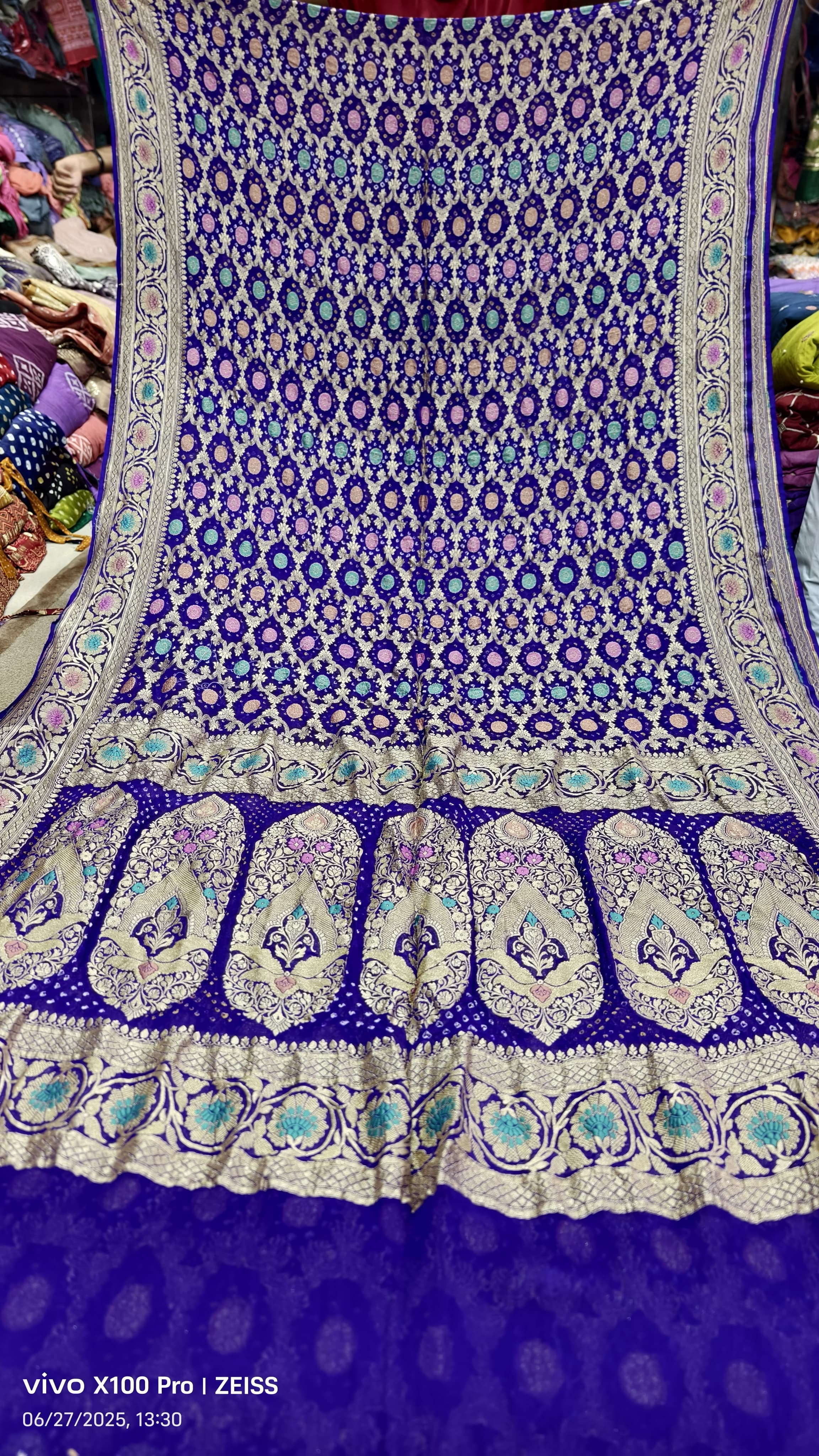 Pure Banarasi Georgette Upada Minakari Saree