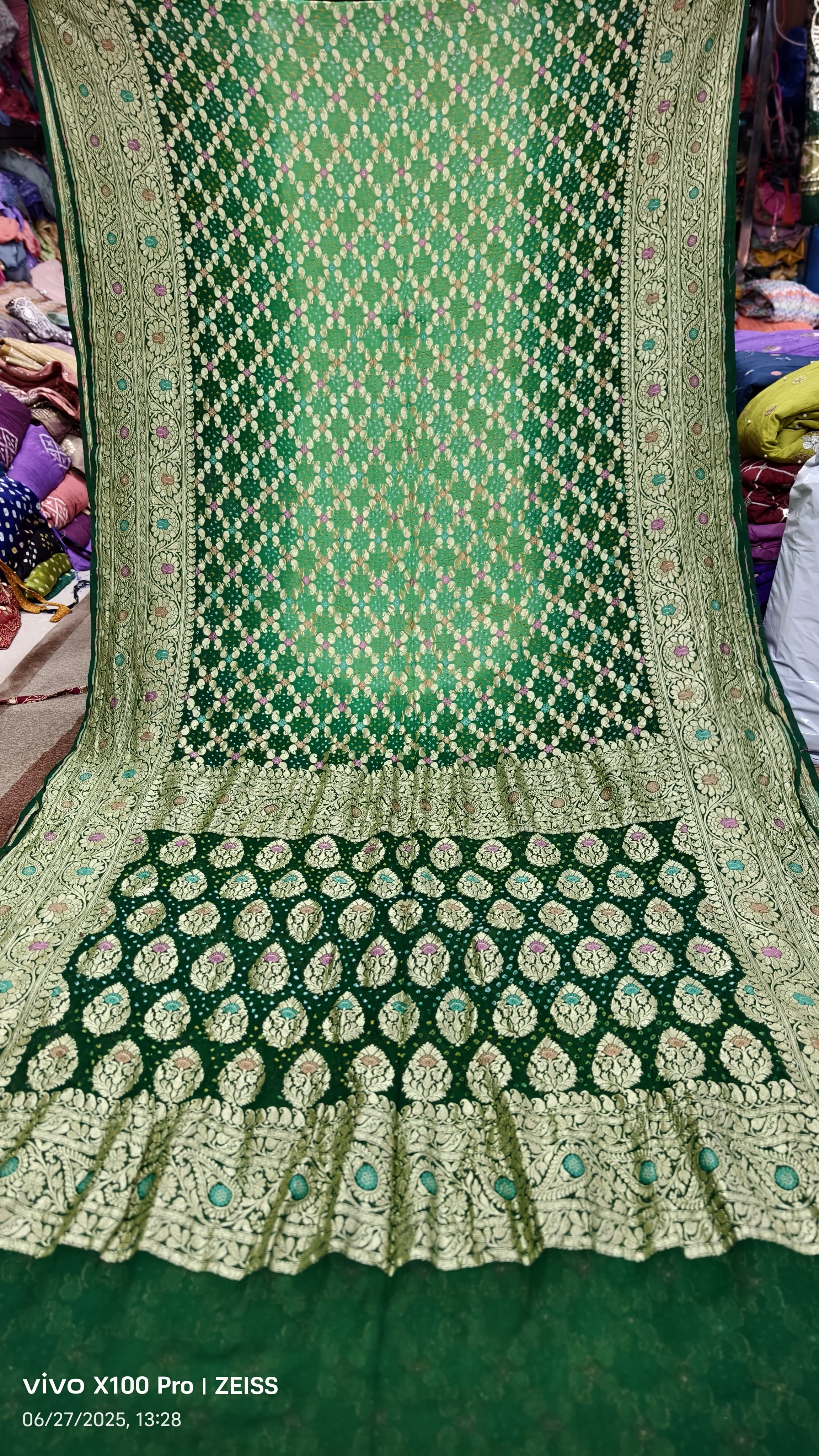 Pure Banarasi Georgette Upada Minakari Saree