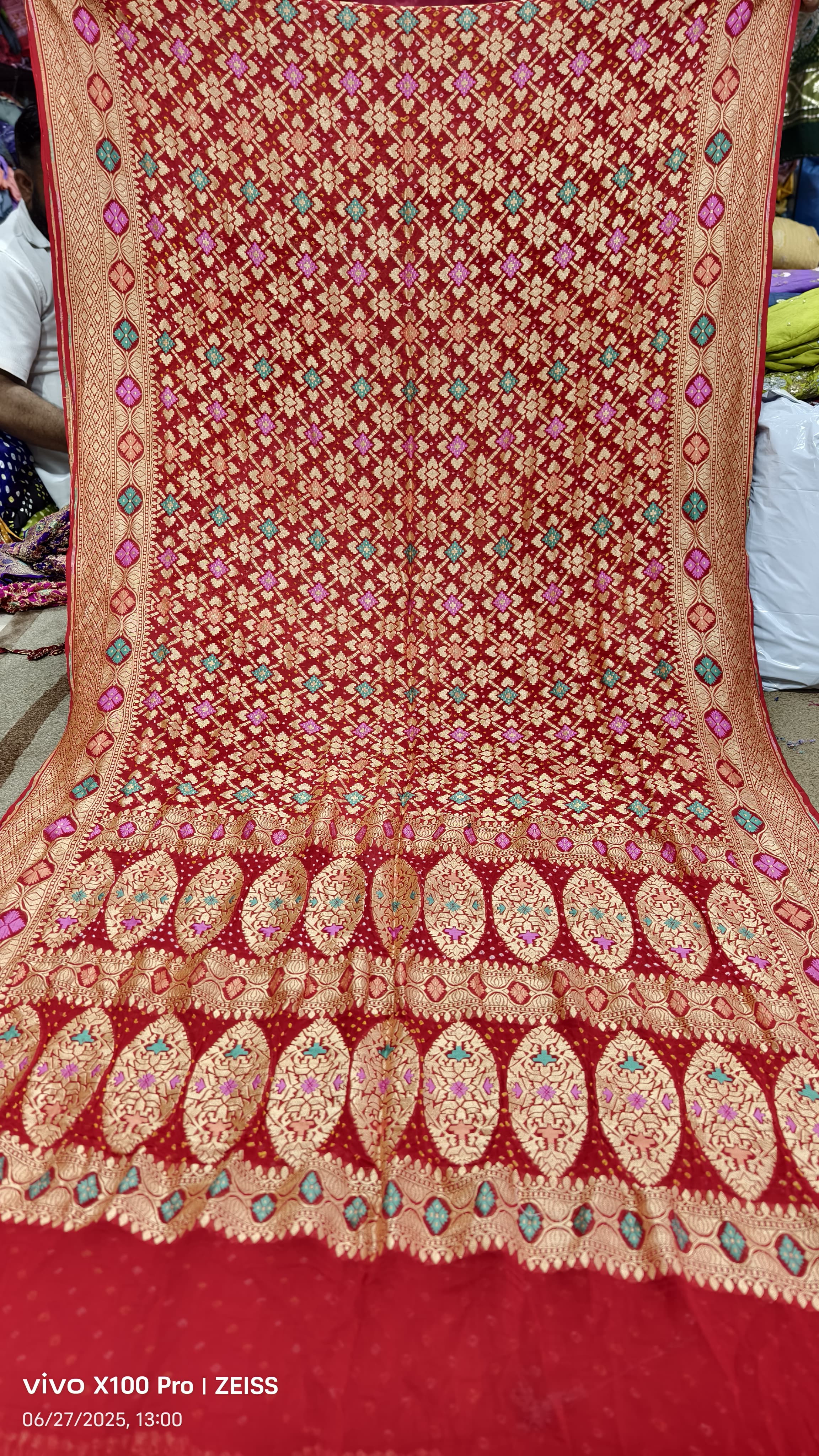 Pure Banarasi Georgette Upada Minakari Saree