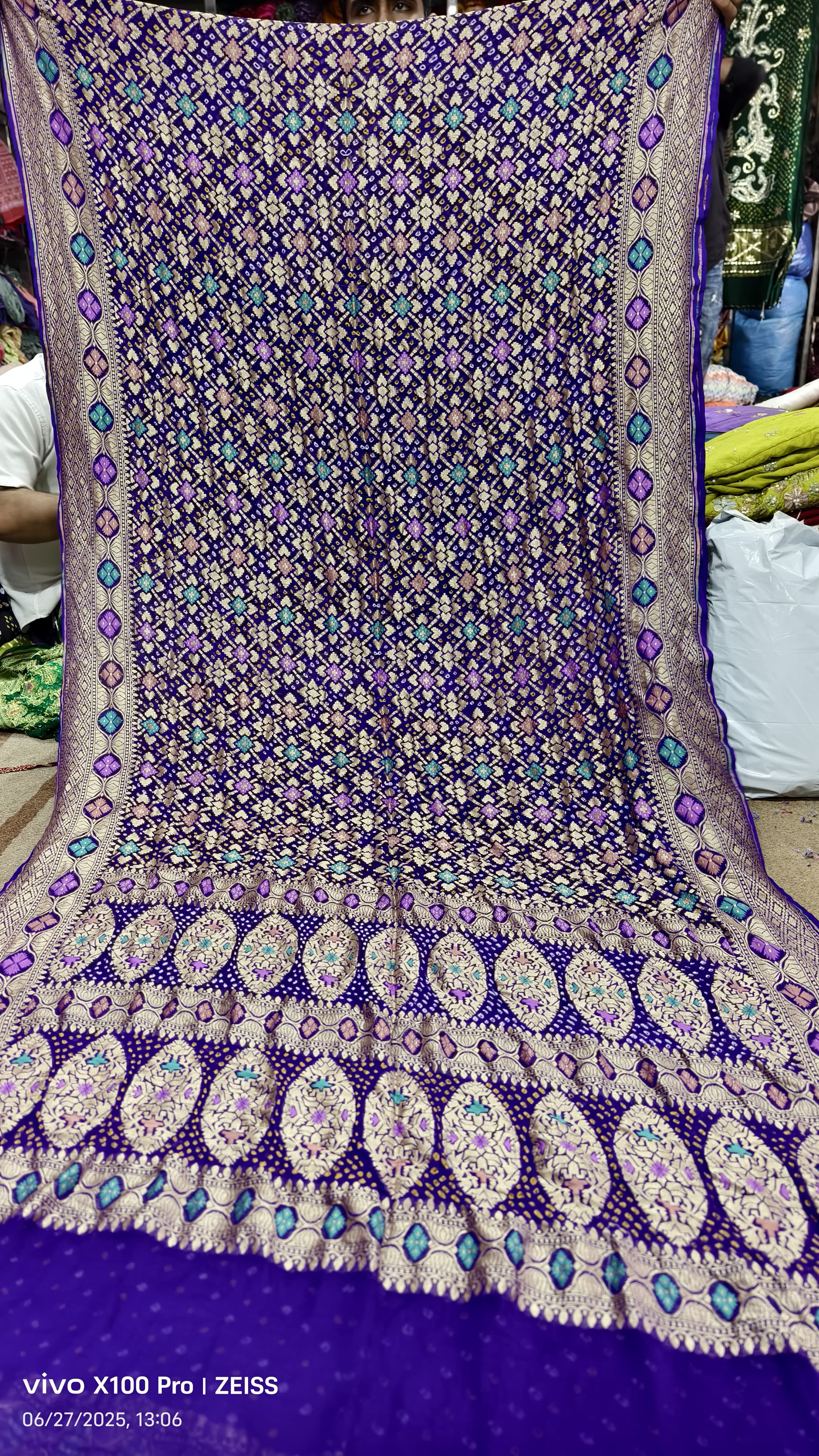 Pure Banarasi Georgette Upada Minakari Saree