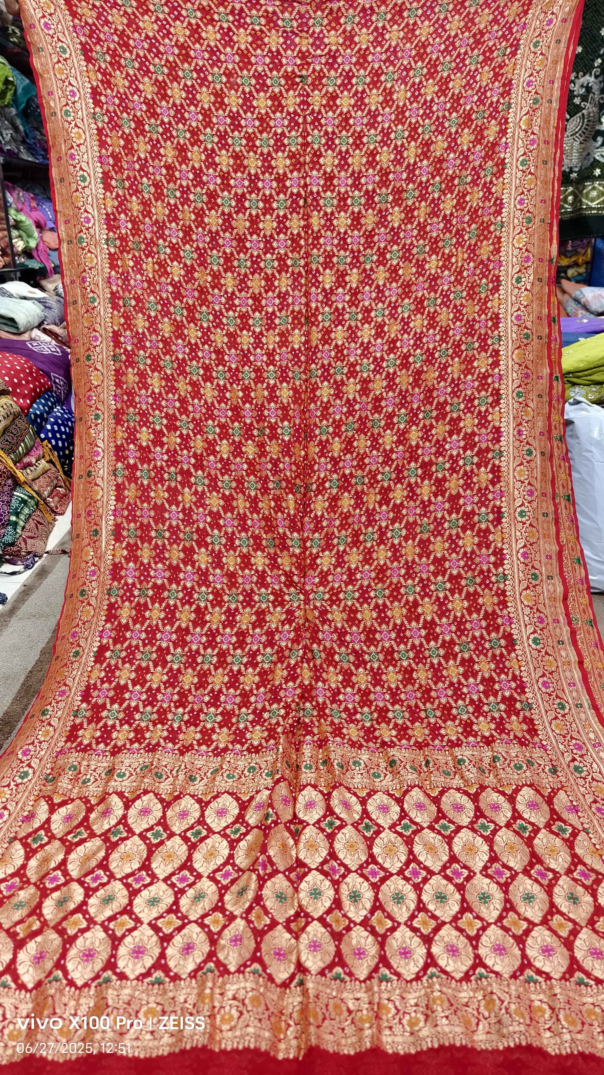 Pure Banarasi Georgette Upada Minakari Saree