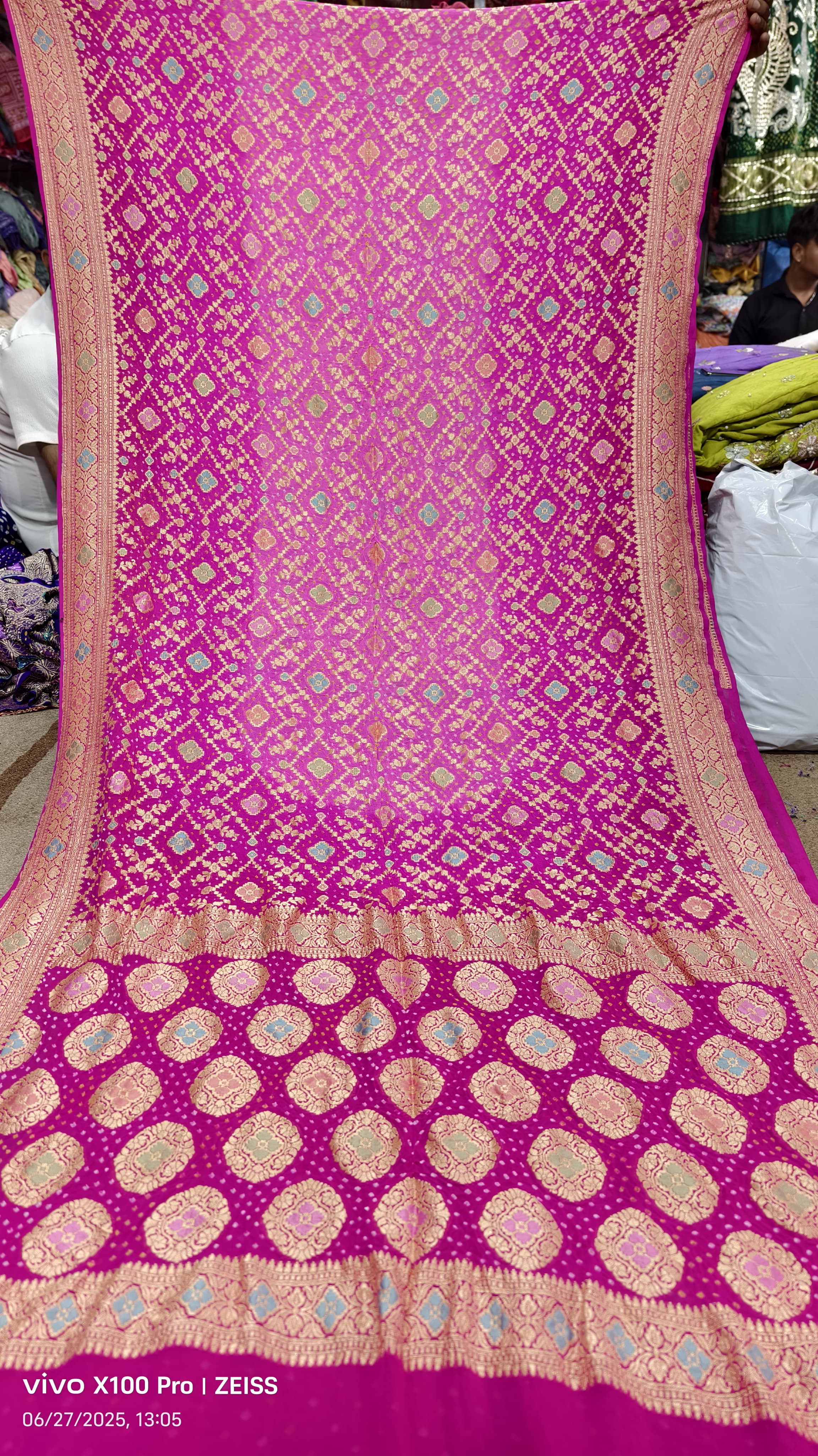 Pure Banarasi Georgette Upada Minakari Saree