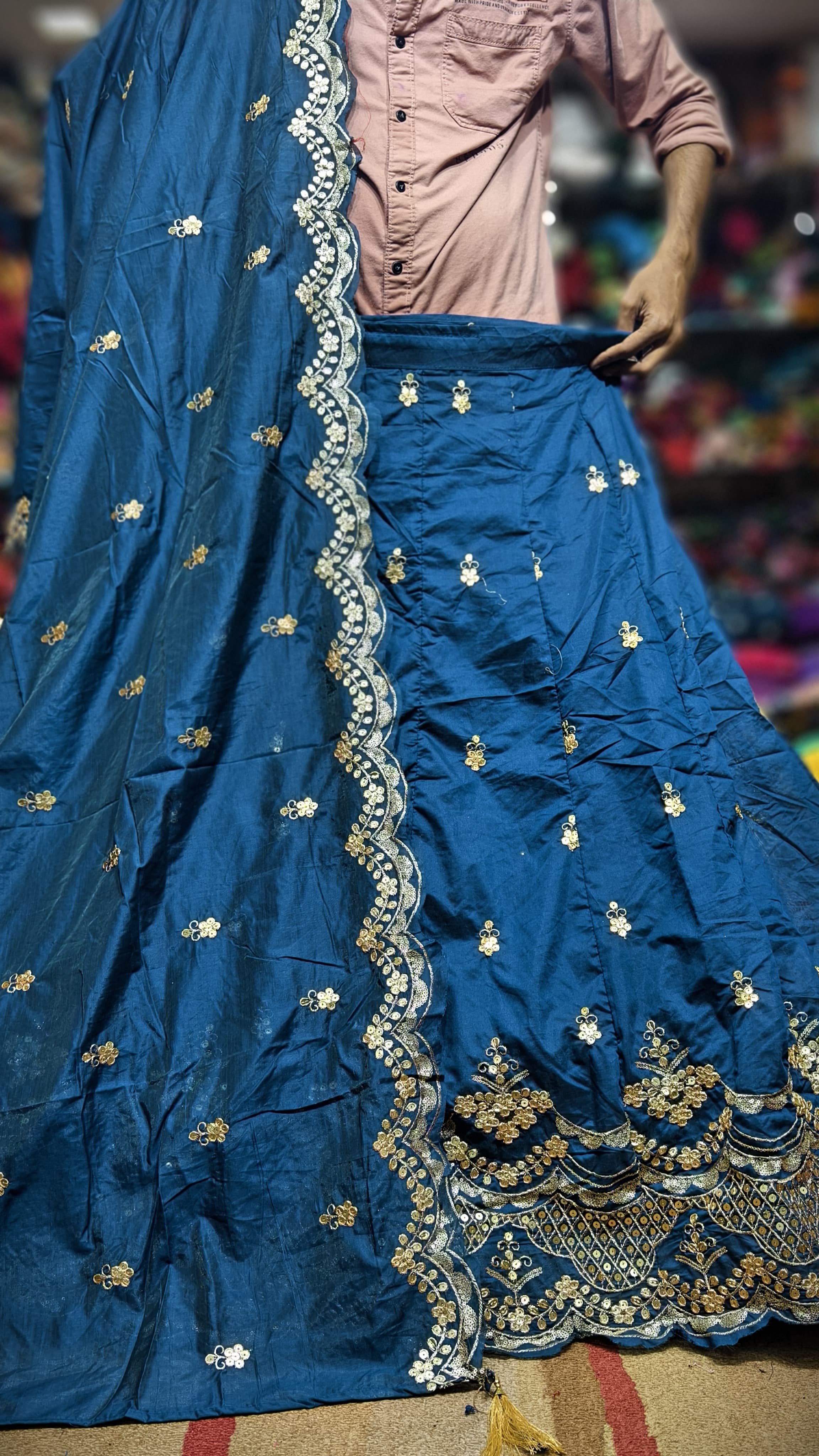 Mal Cotton Fabric Ghagra Choli with Full Work