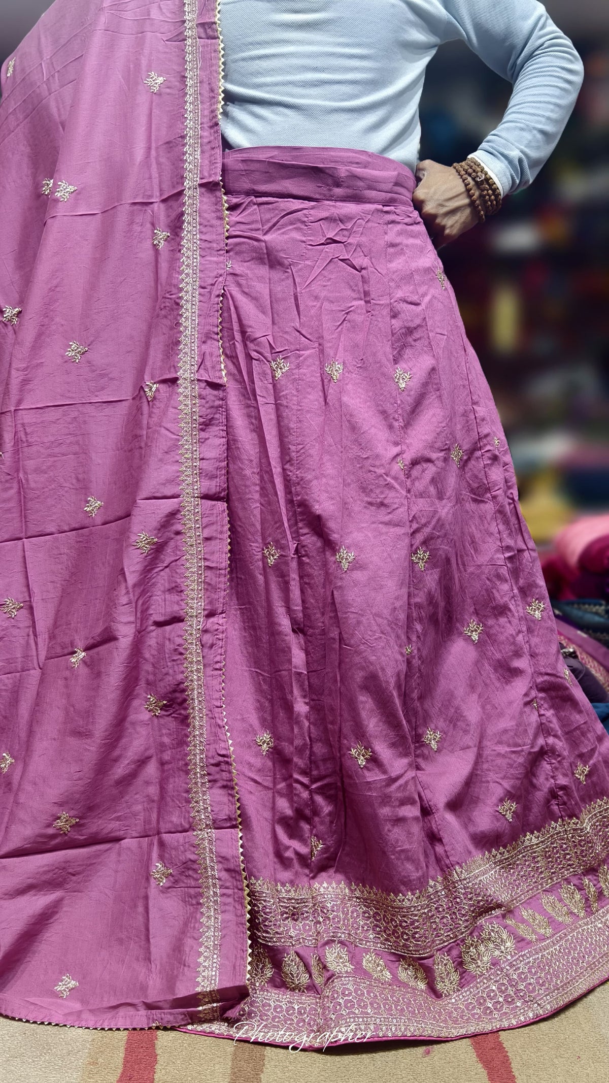 Mal Cotton Fabric Ghagra Choli with Full Work