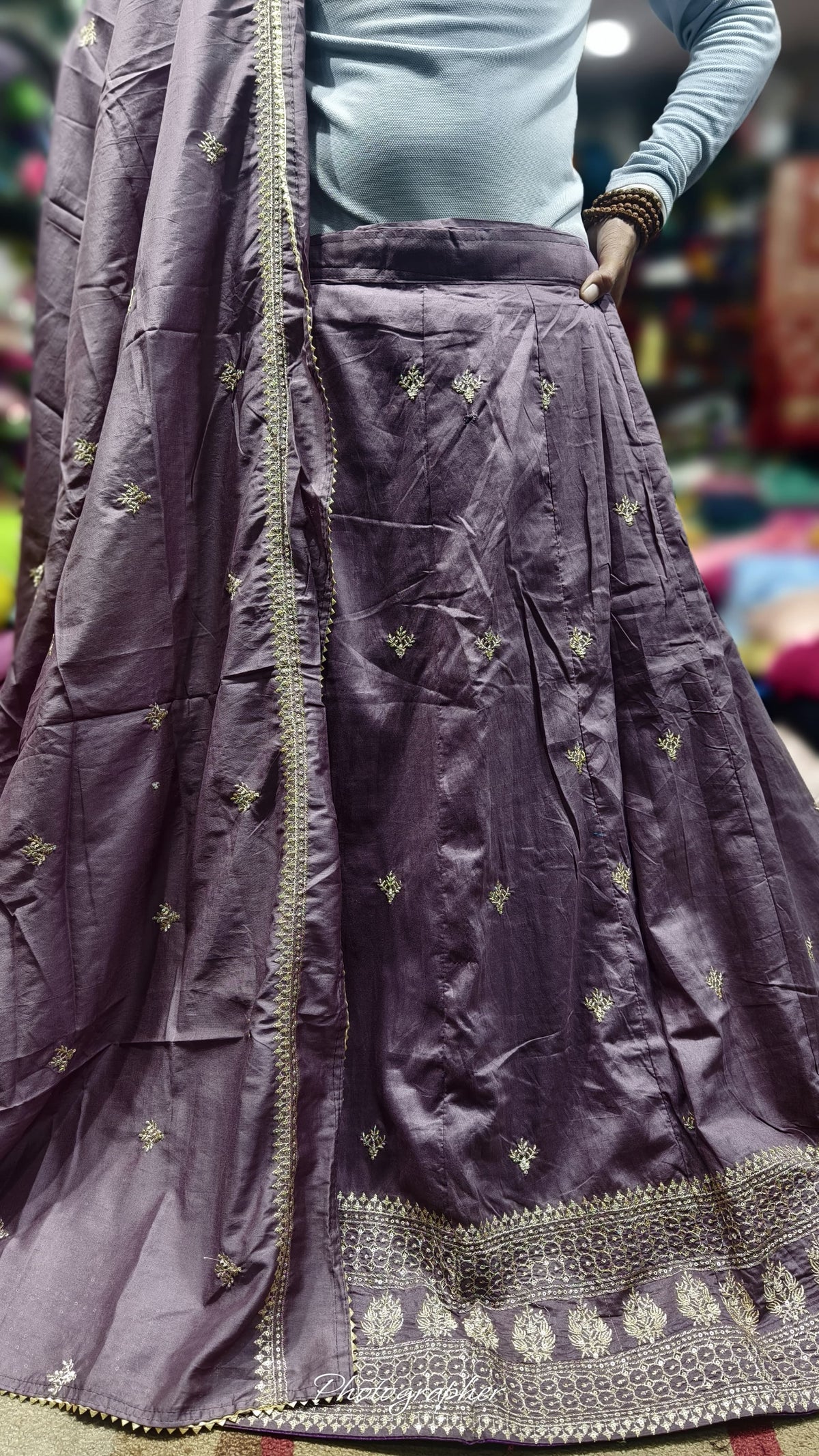 Mal Cotton Fabric Ghagra Choli with Full Work
