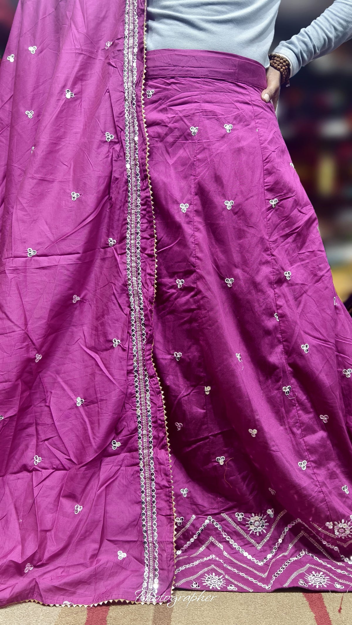 Mal Cotton Fabric Ghagra Choli with Full Work
