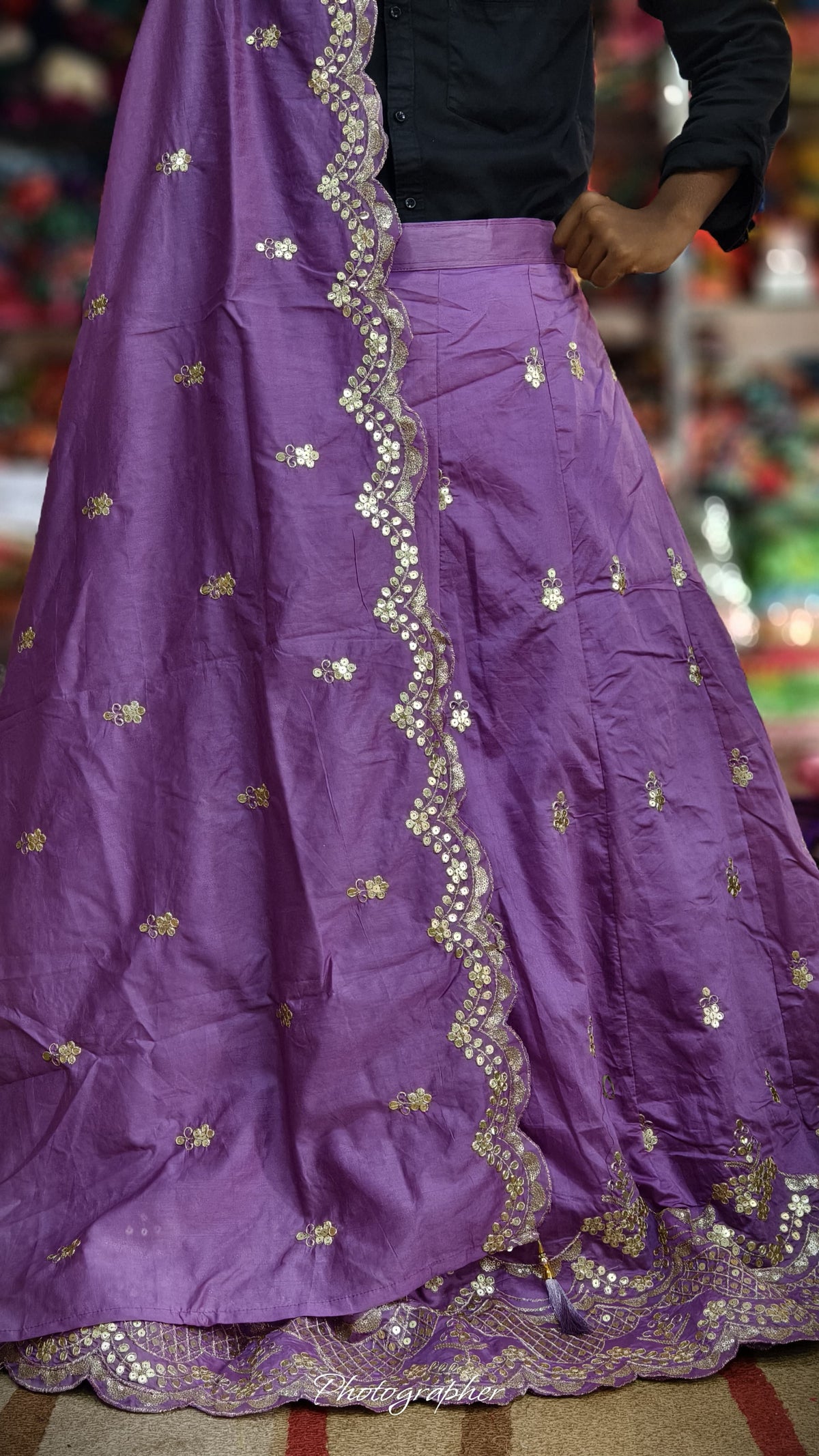 Mal Cotton Fabric Ghagra Choli with Full Work