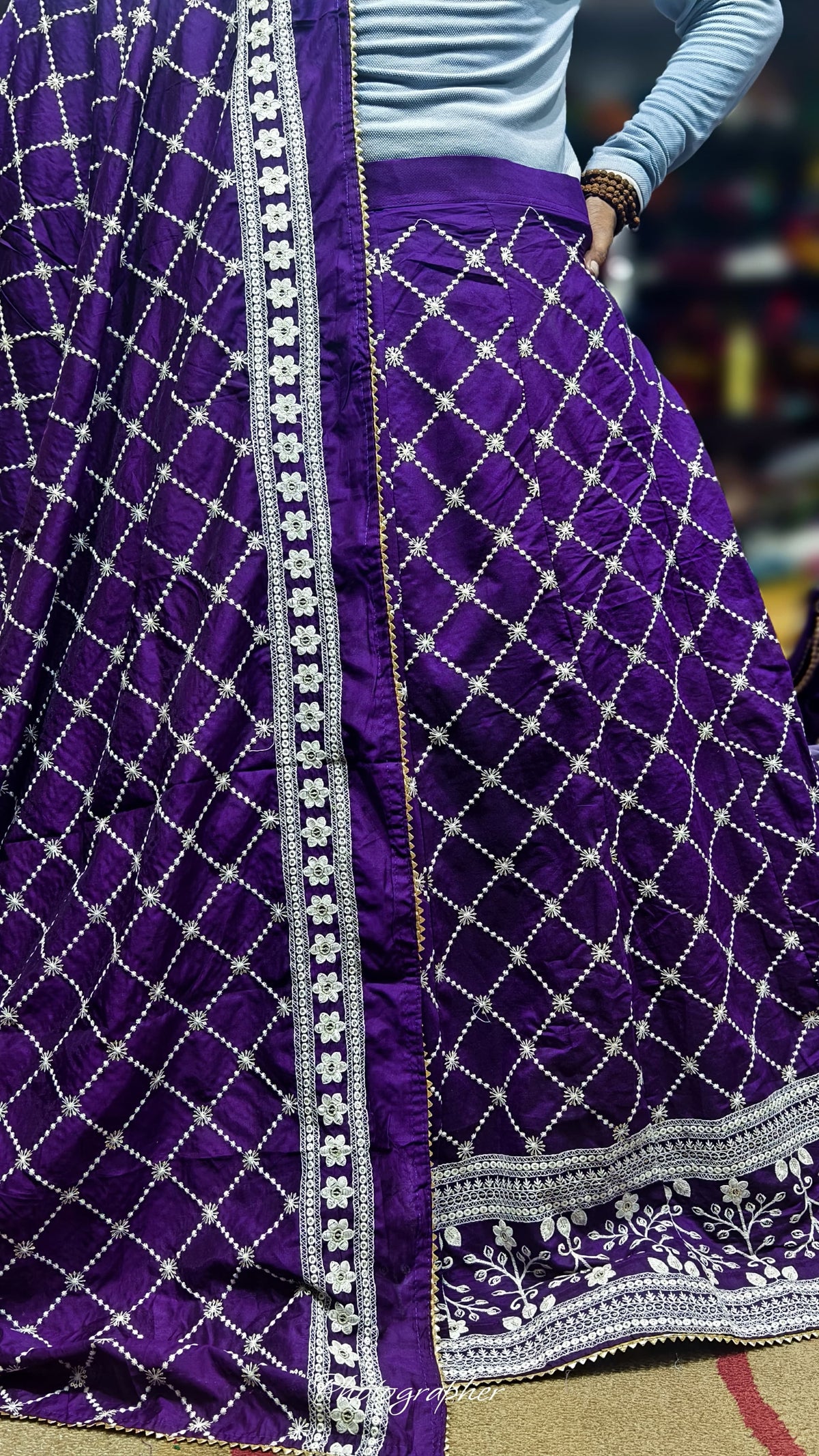 Mal Cotton Fabric Ghagra Choli with Full Work