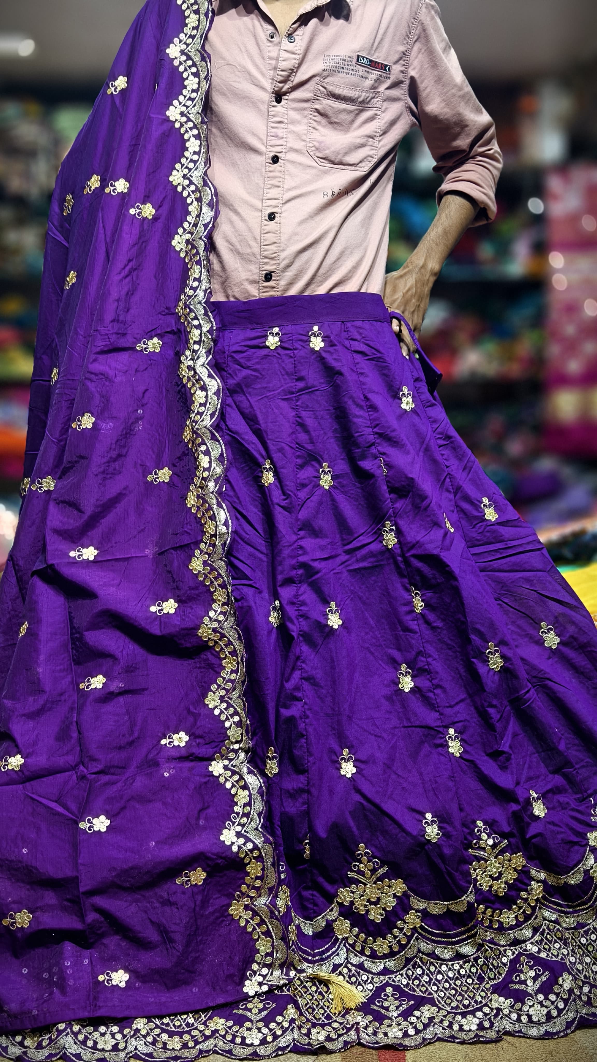 Mal Cotton Fabric Ghagra Choli with Full Work