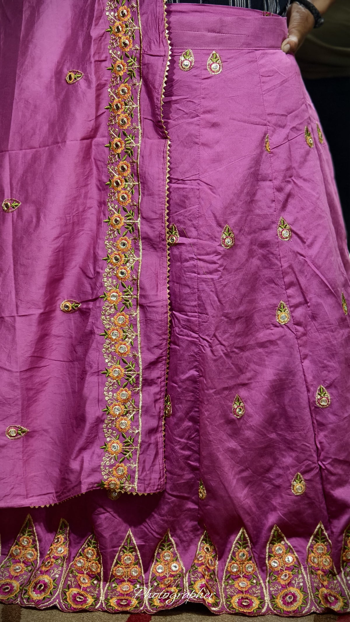 Mal Cotton Fabric Ghagra Choli with Full Work