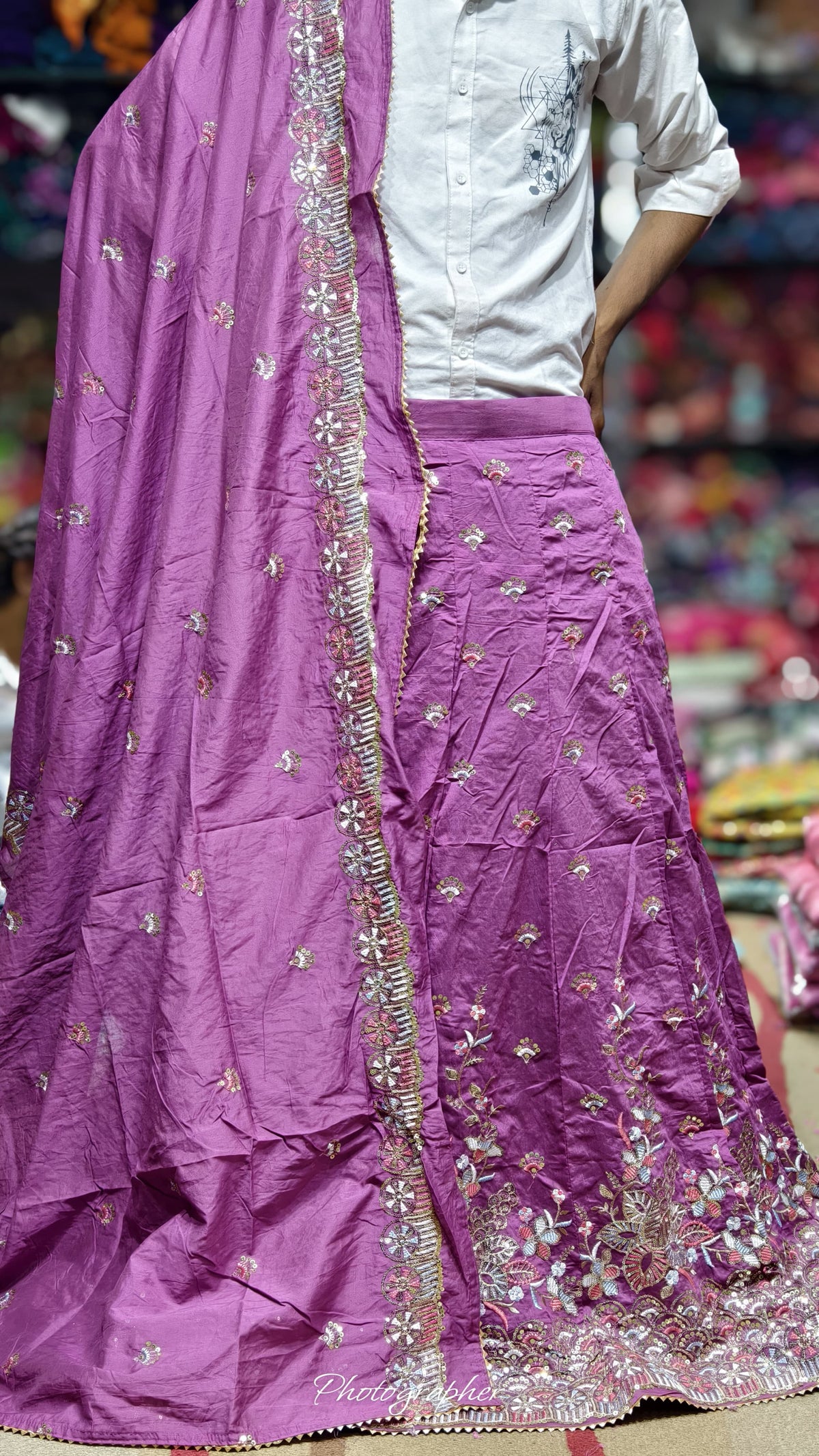 Mal Cotton Fabric Ghagra Choli with Full Work