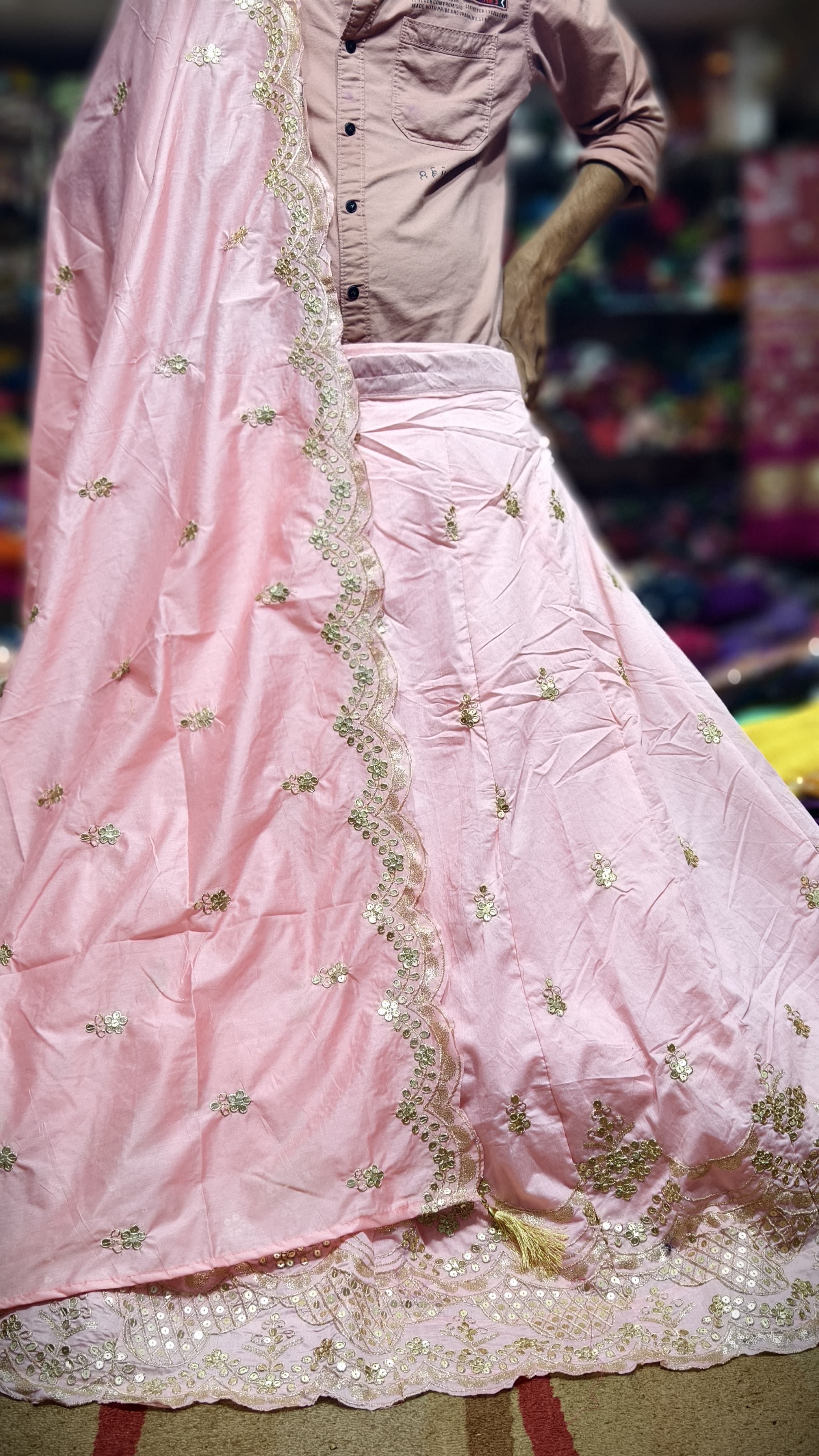 Mal Cotton Fabric Ghagra Choli with Full Work