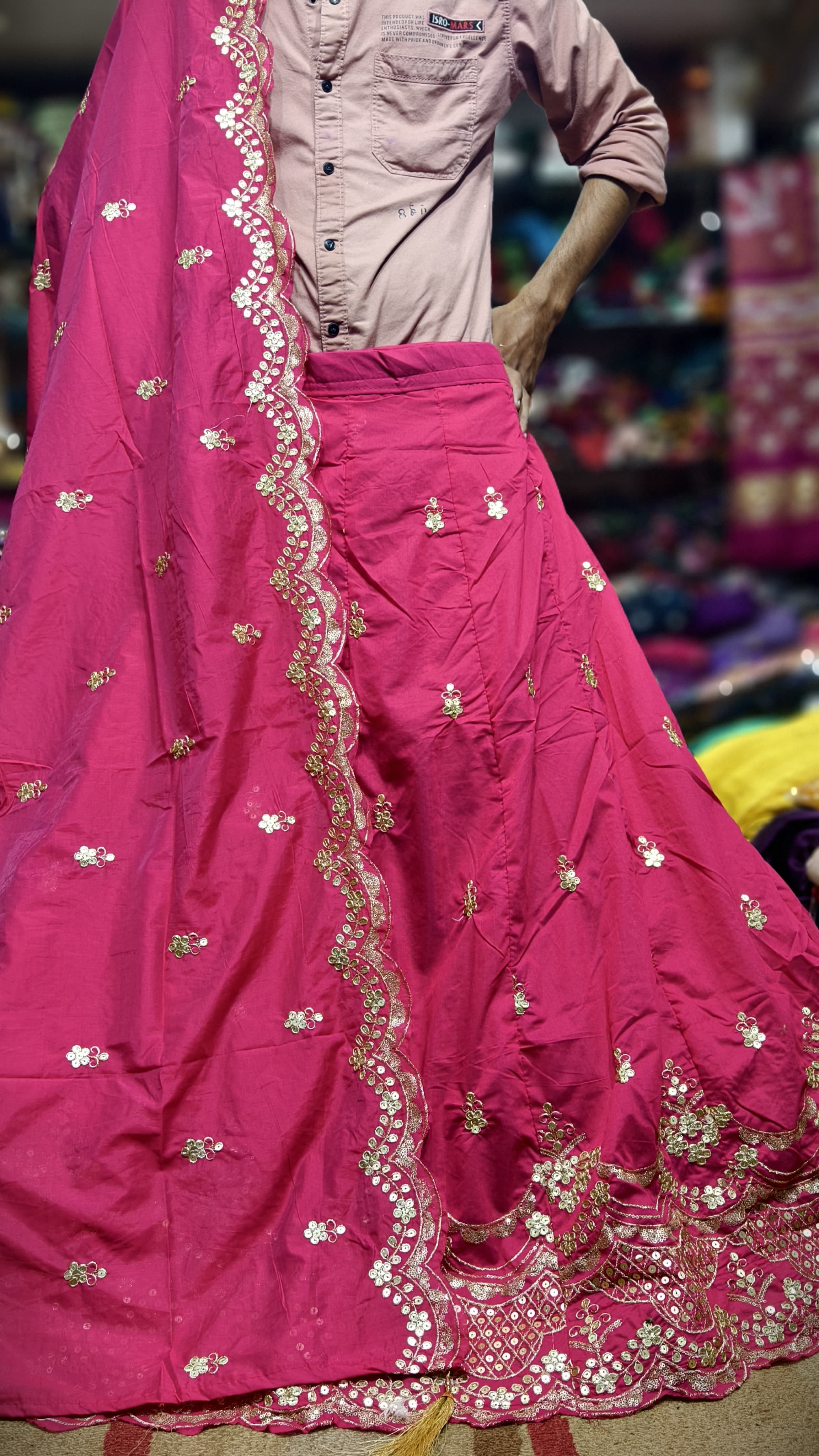 Mal Cotton Fabric Ghagra Choli with Full Work