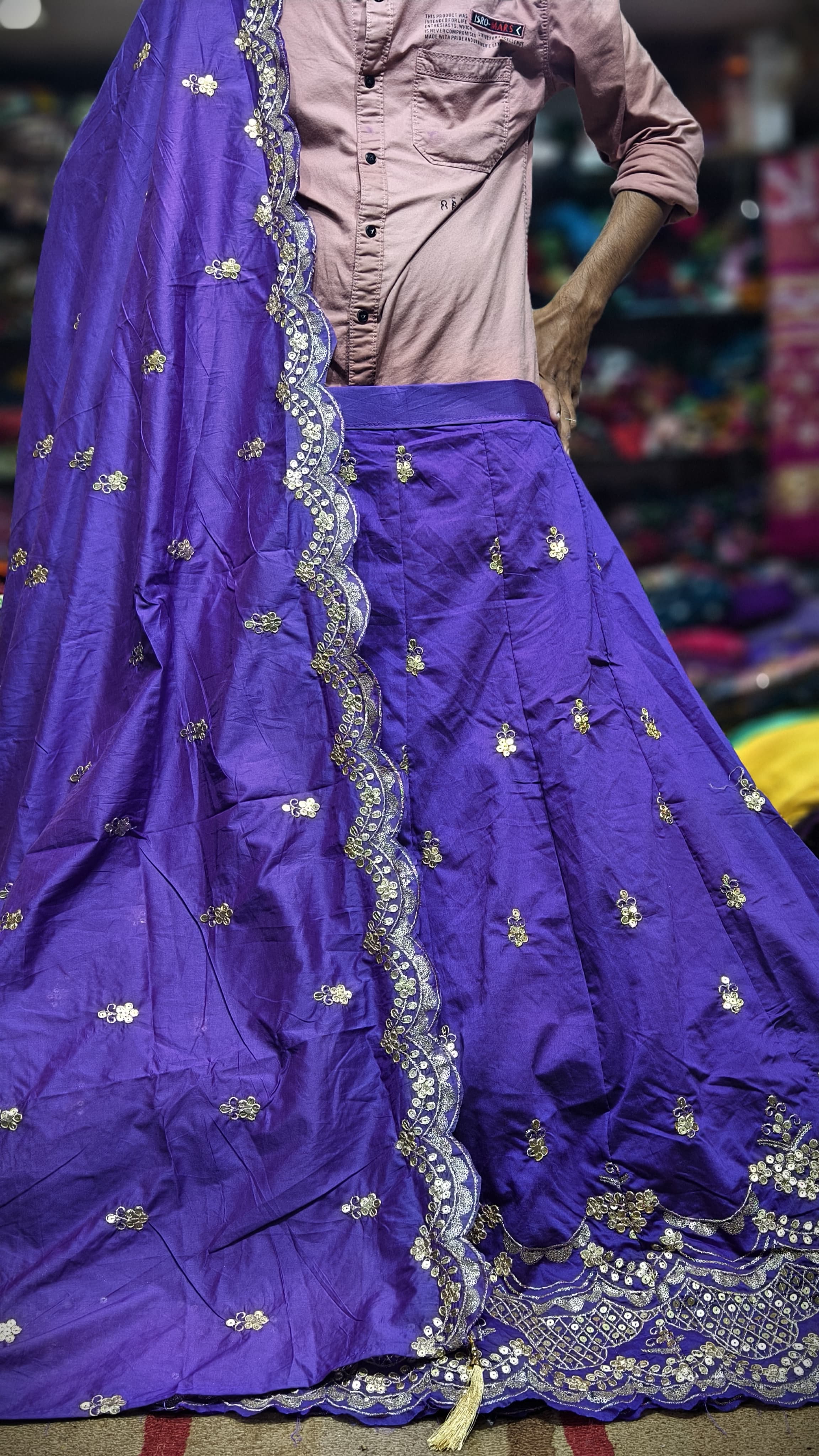 Mal Cotton Fabric Ghagra Choli with Full Work