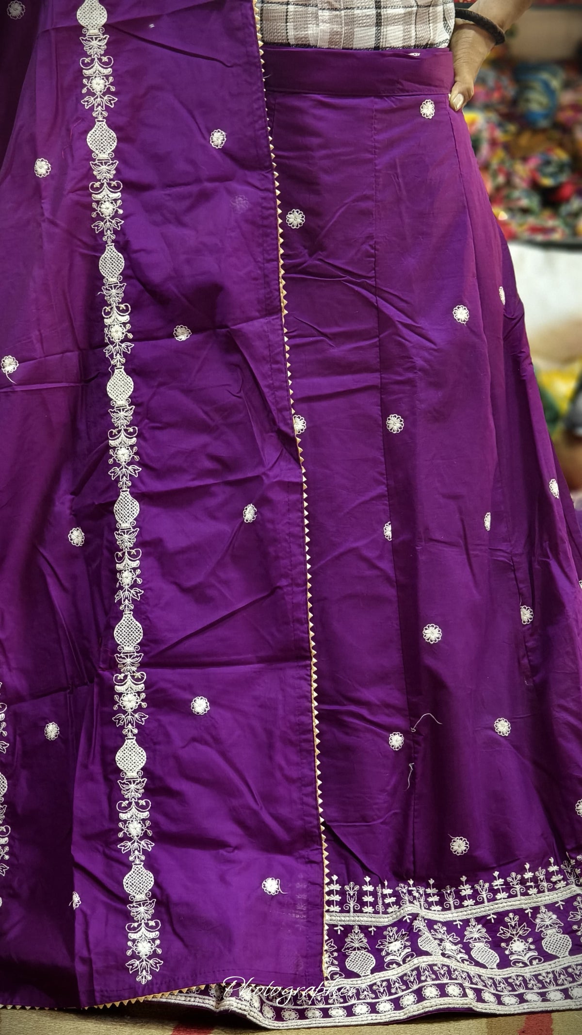 Mal Cotton Fabric Ghagra Choli with Full Work