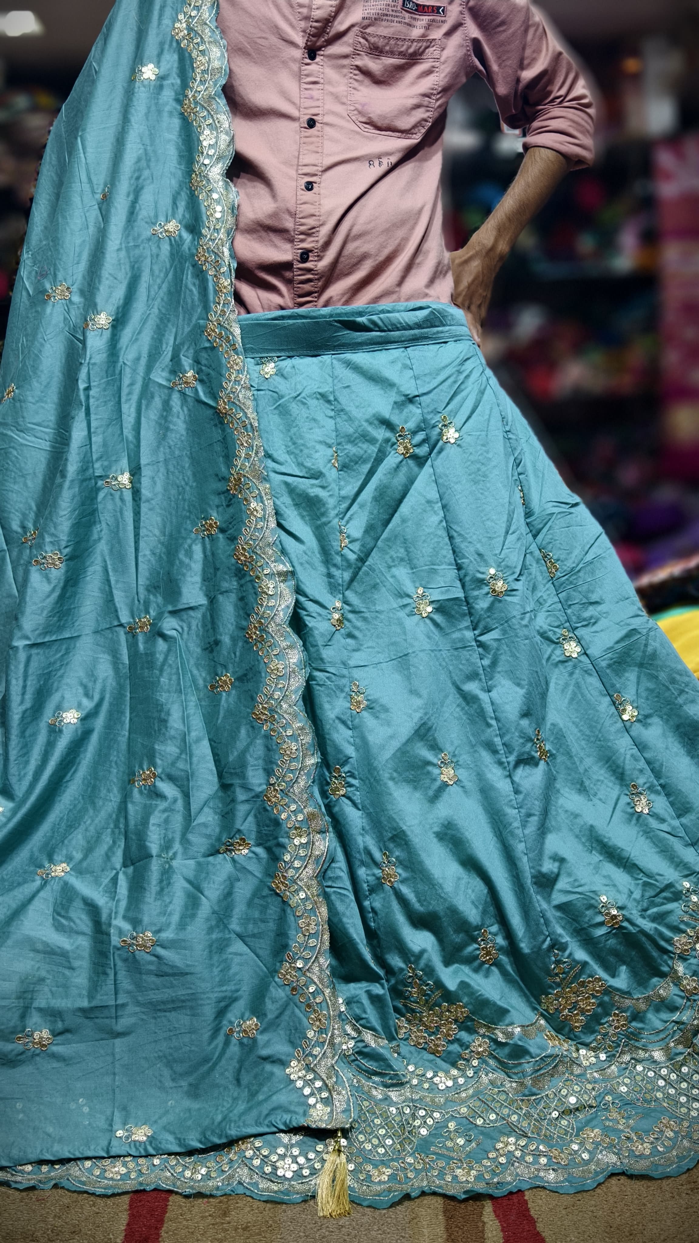 Mal Cotton Fabric Ghagra Choli with Full Work