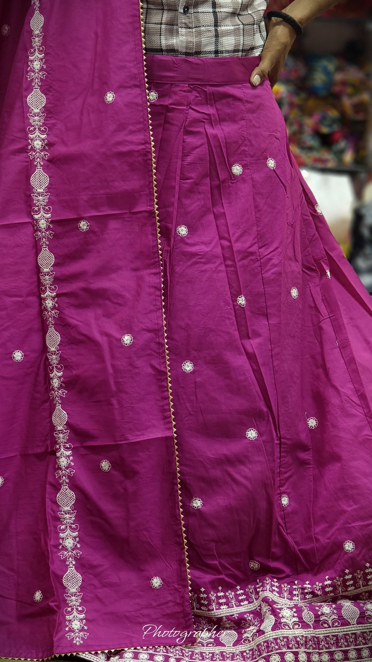 Mal Cotton Fabric Ghagra Choli with Full Work