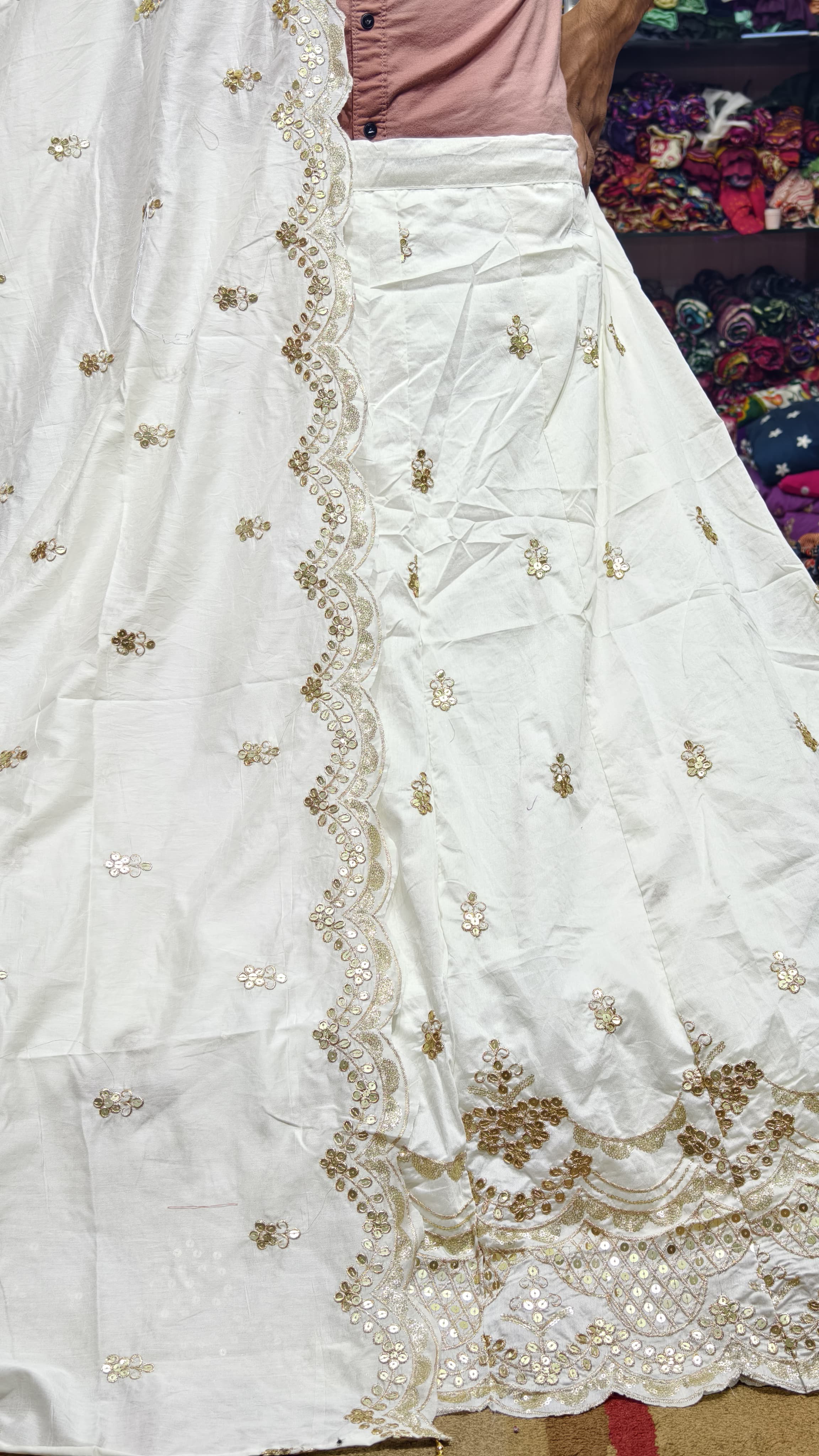 Mal Cotton Fabric Ghagra Choli with Full Work