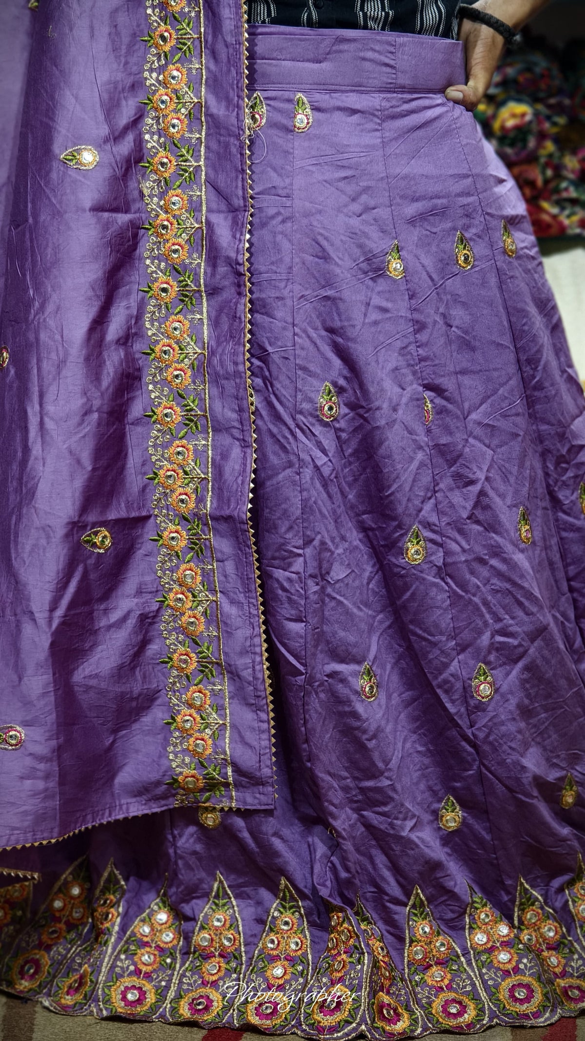 Mal Cotton Fabric Ghagra Choli with Full Work