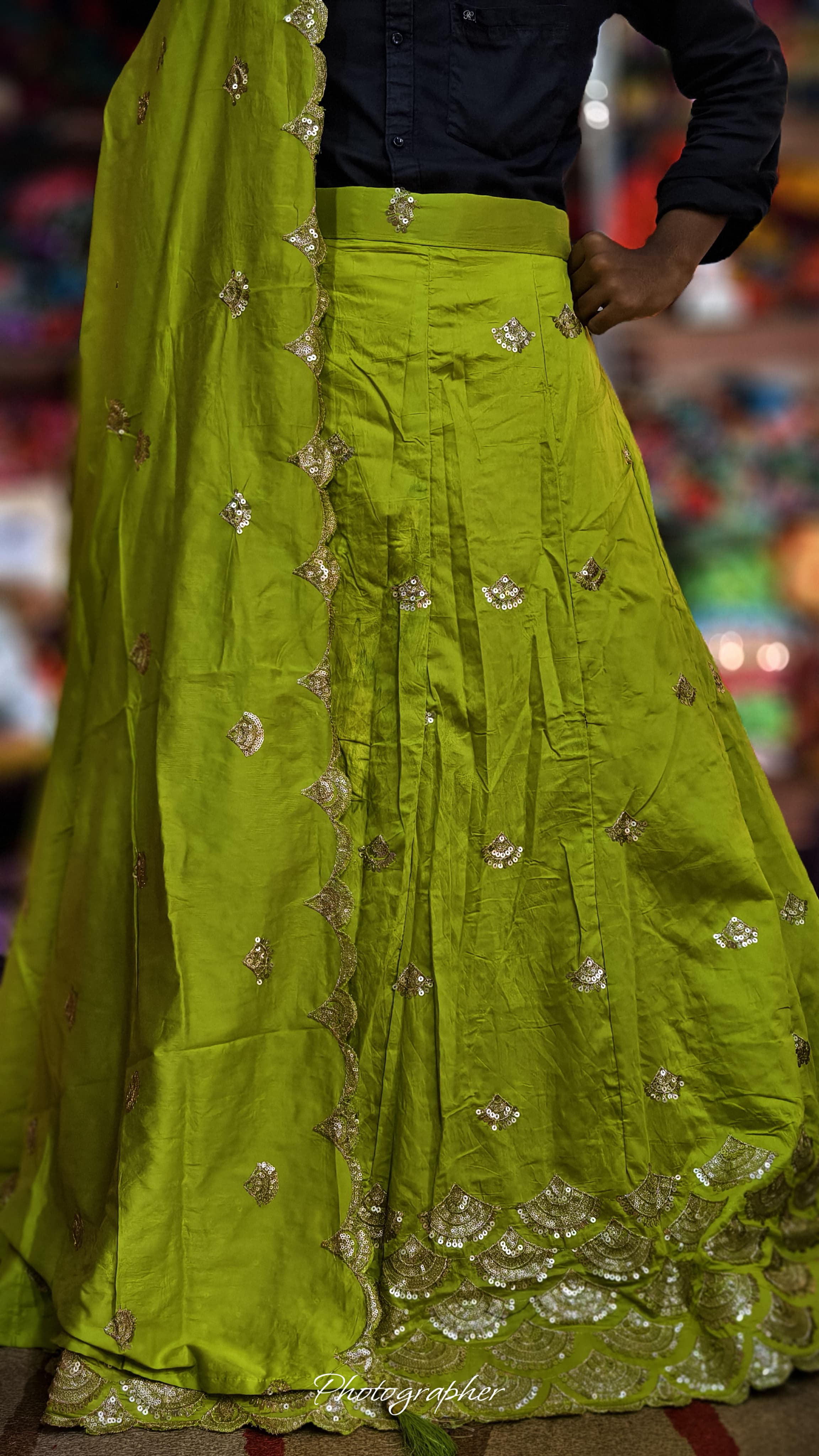 Mal Cotton Fabric With Full Off Work Ghagra Choli