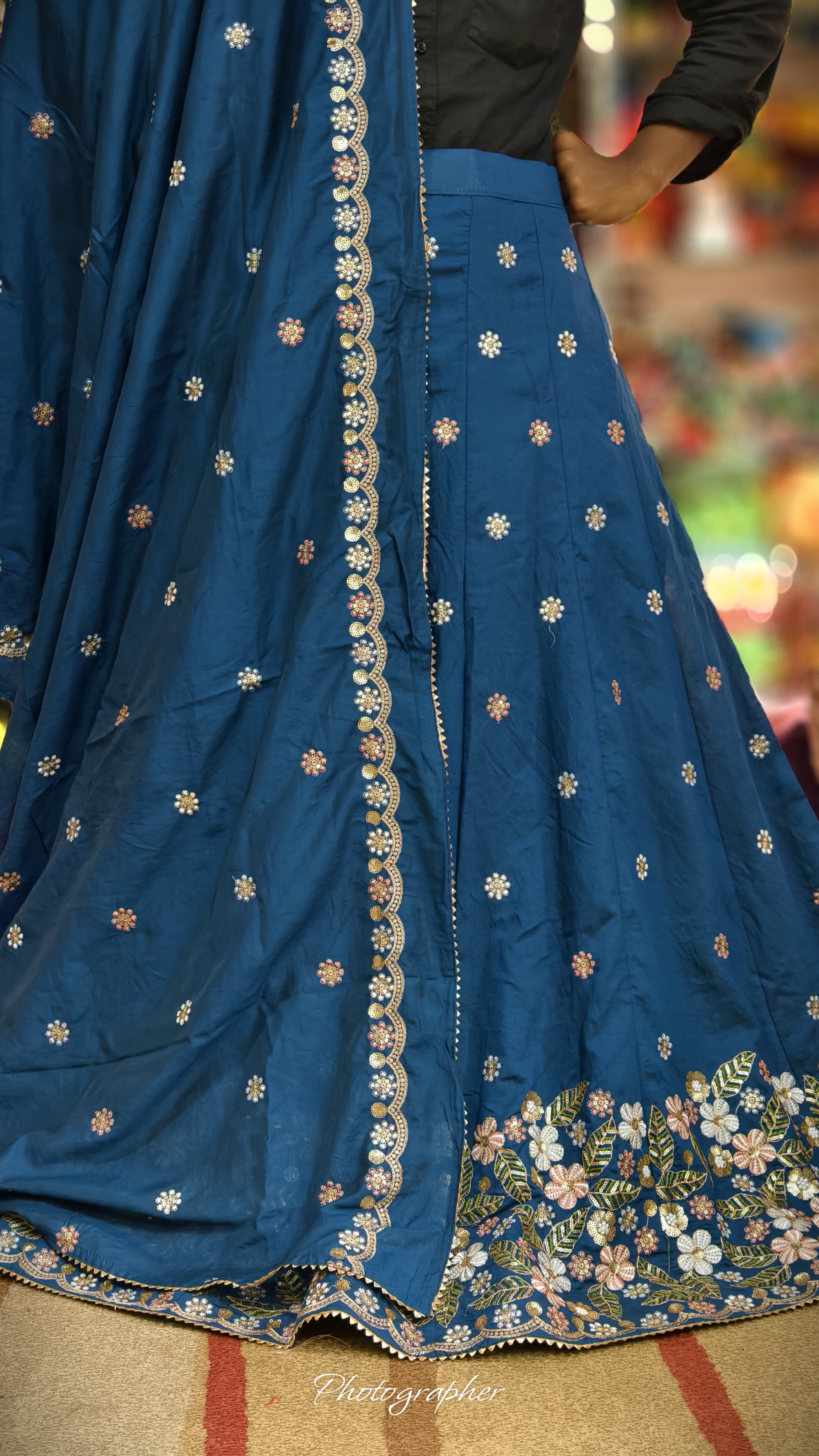 Mal Cotton Fabric With Full Off Work Ghagra Choli