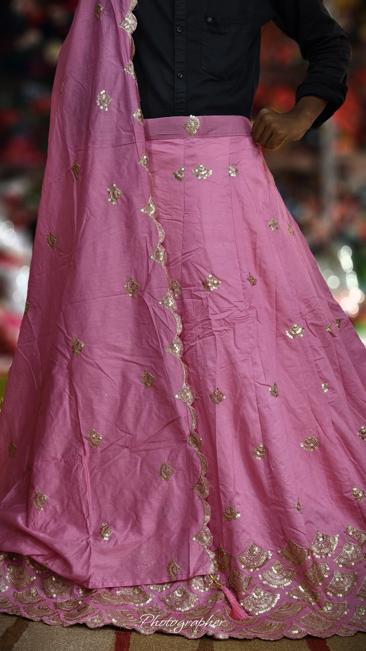 Mal Cotton Fabric With Full Off Work Ghagra Choli