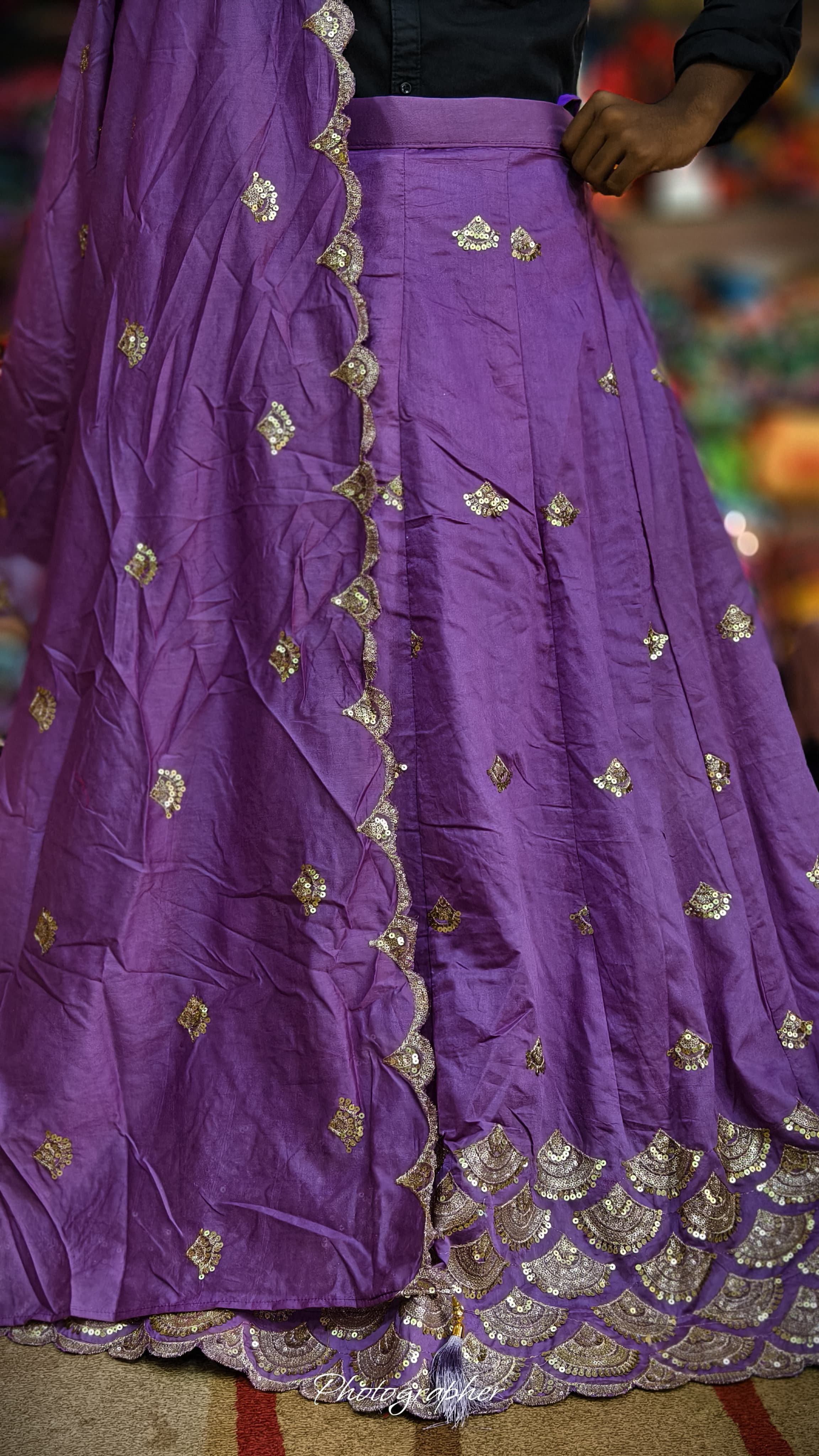 Mal Cotton Fabric With Full Off Work Ghagra Choli
