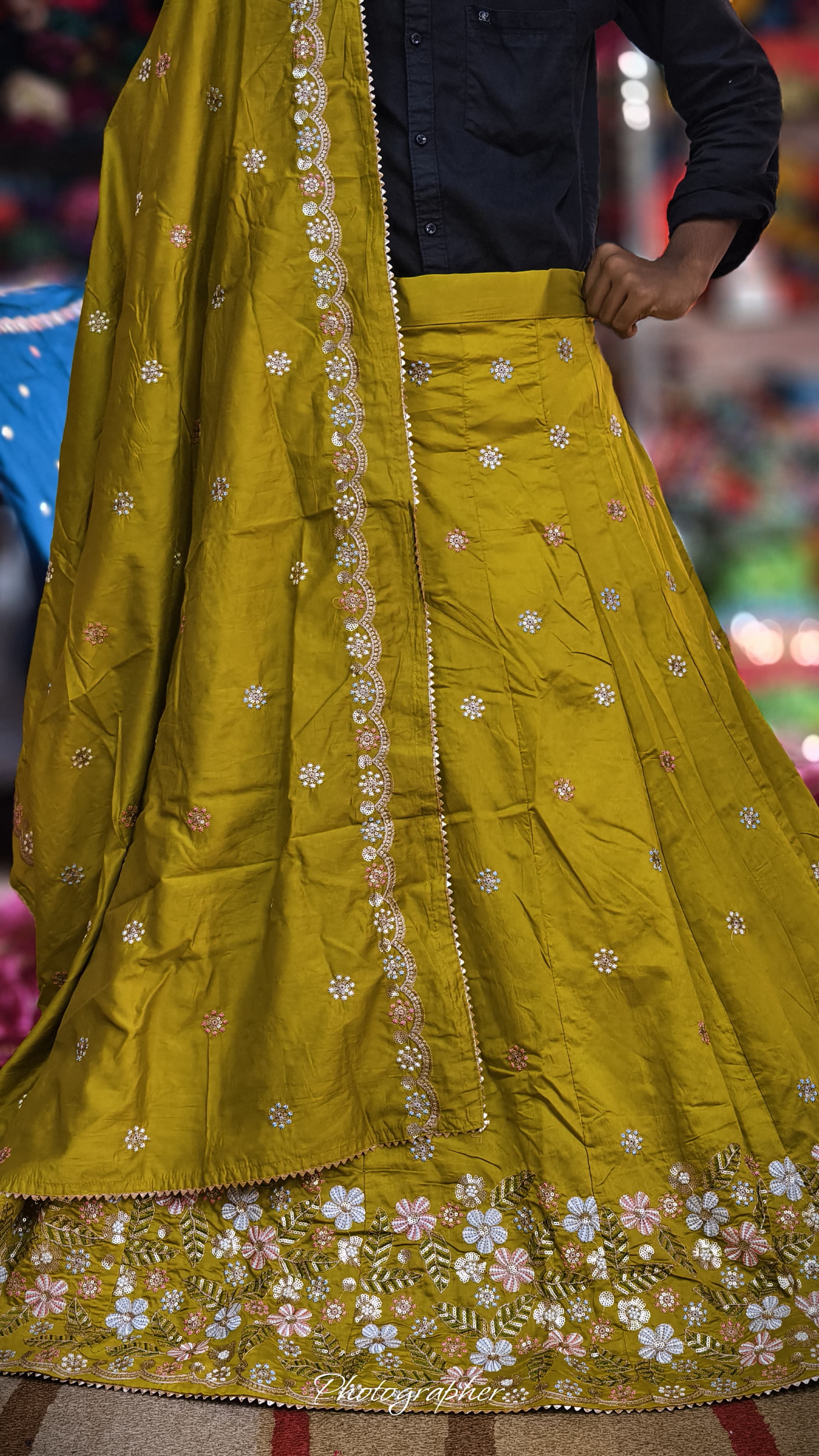 Mal Cotton Fabric With Full Off Work Ghagra Choli