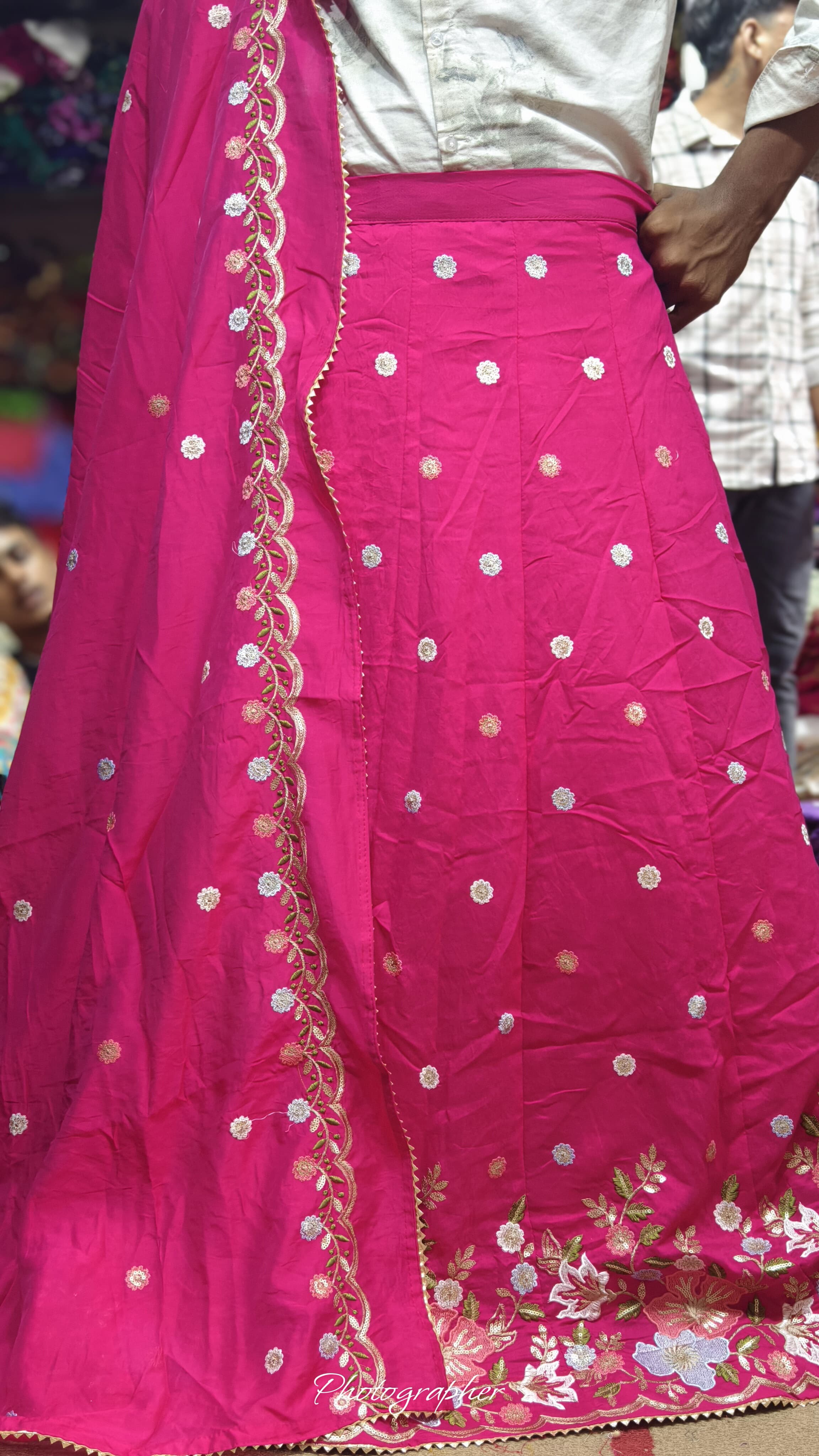 Mal Cotton Fabric With Full Off Work Ghagra Choli