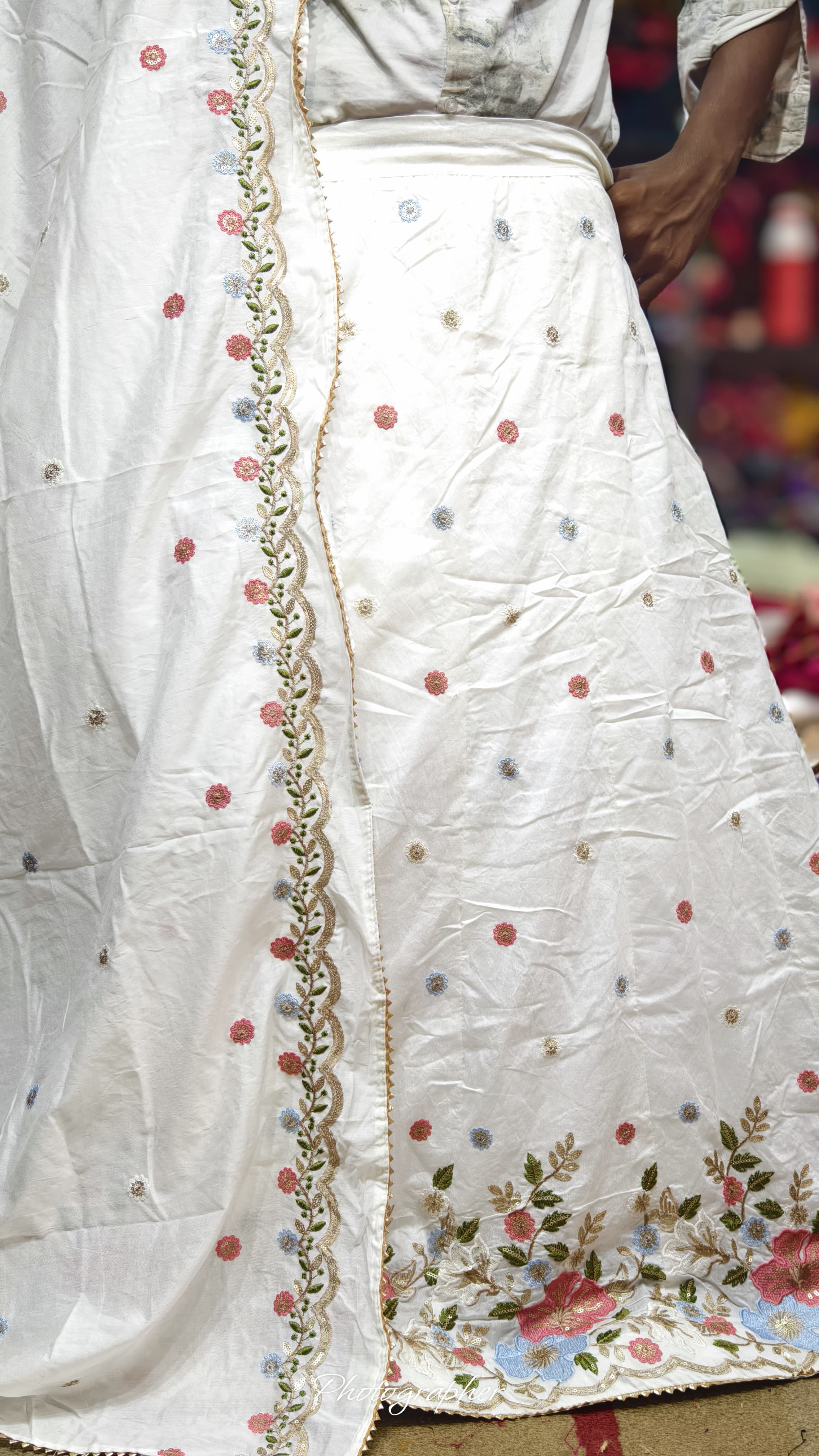 Mal Cotton Fabric With Full Off Work Ghagra Choli