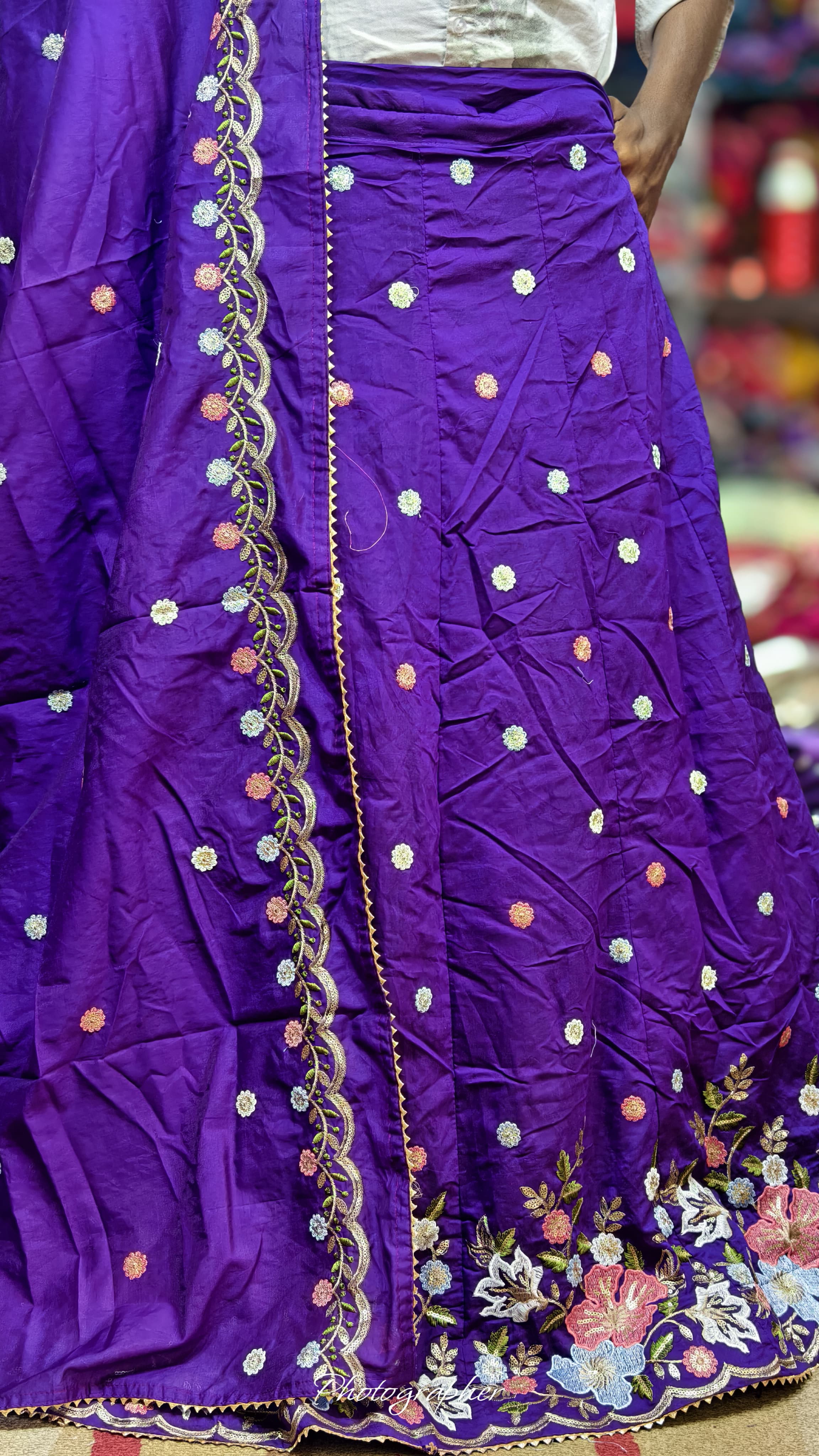 Mal Cotton Fabric With Full Off Work Ghagra Choli