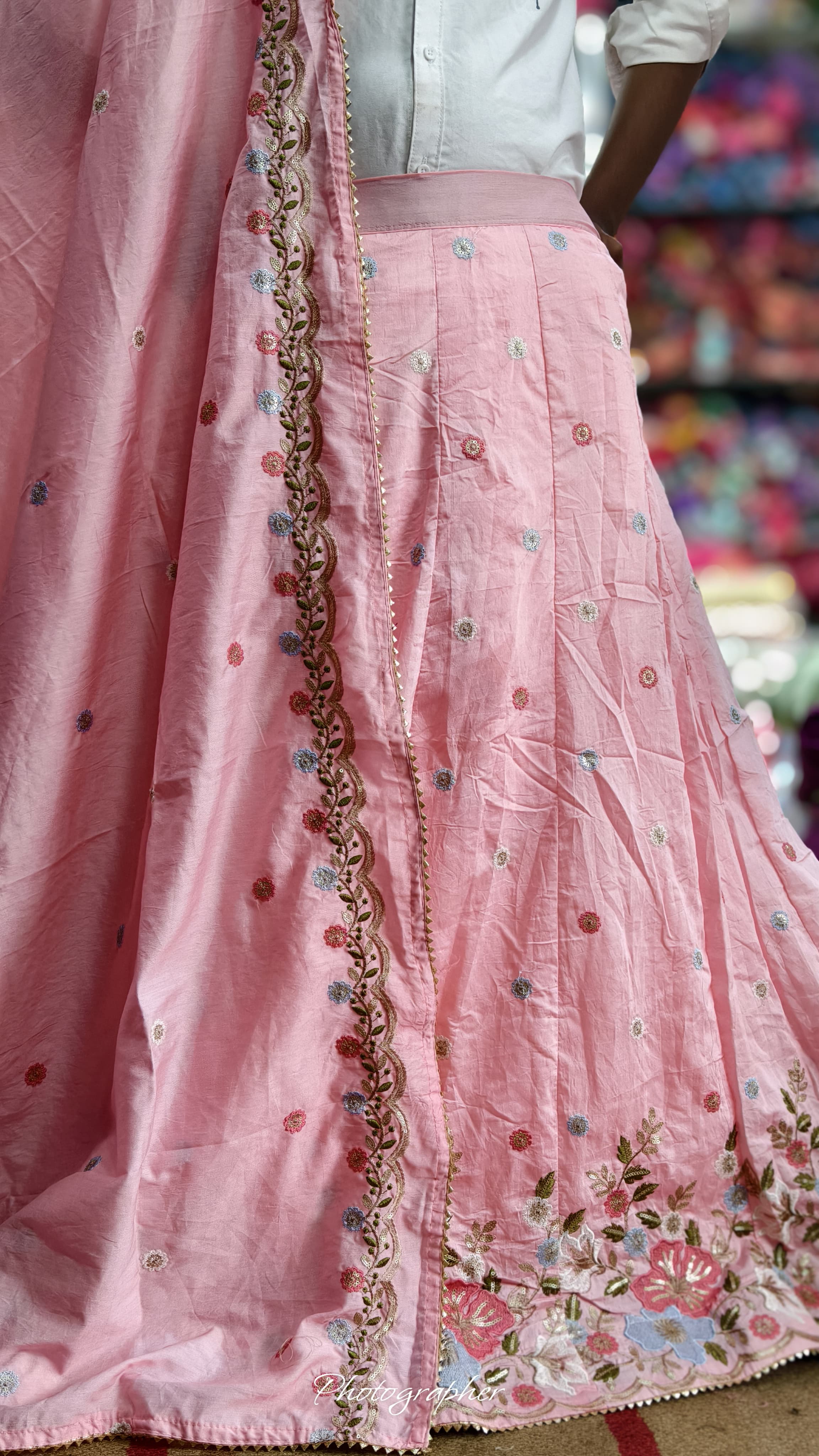 Mal Cotton Fabric With Full Off Work Ghagra Choli