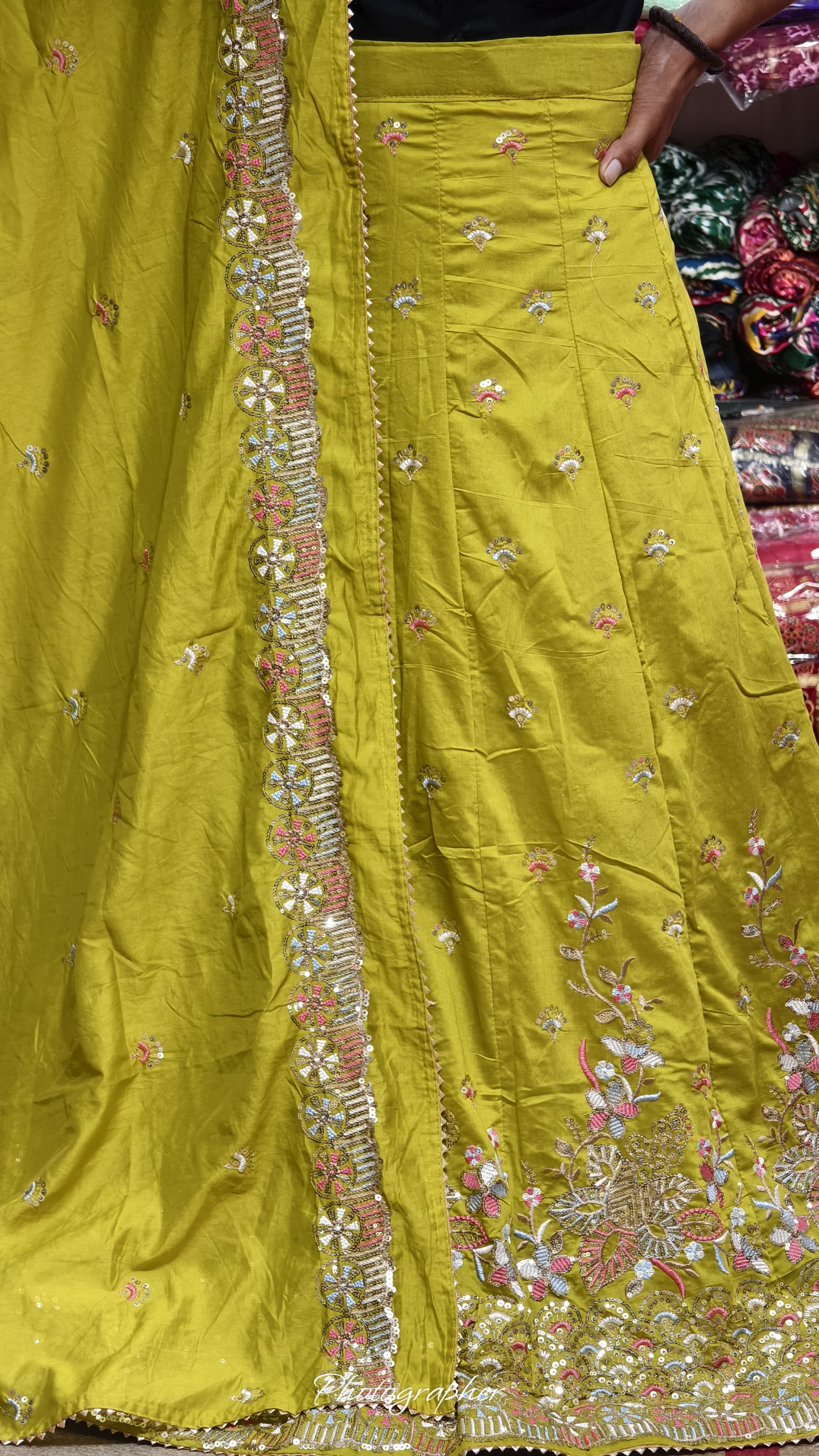 Mal Cotton Fabric With Full Off Work Ghagra Choli