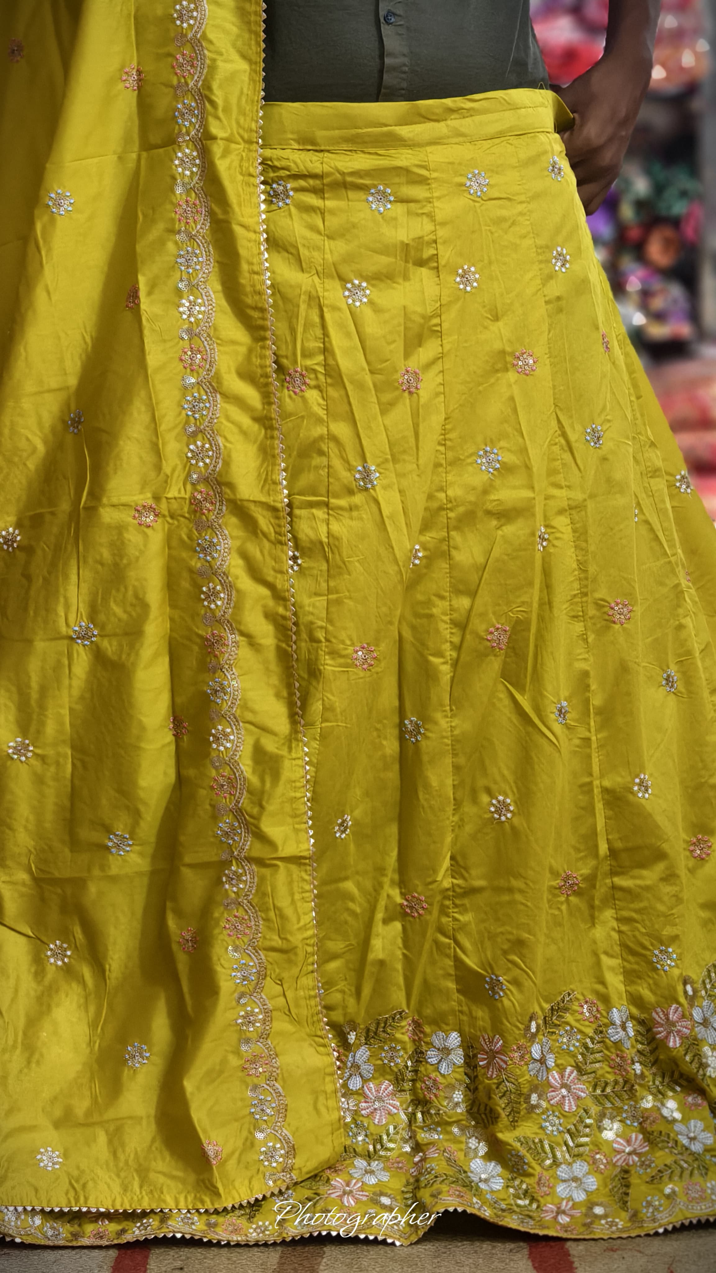 Mal Cotton Fabric With Full Off Work Ghagra Choli