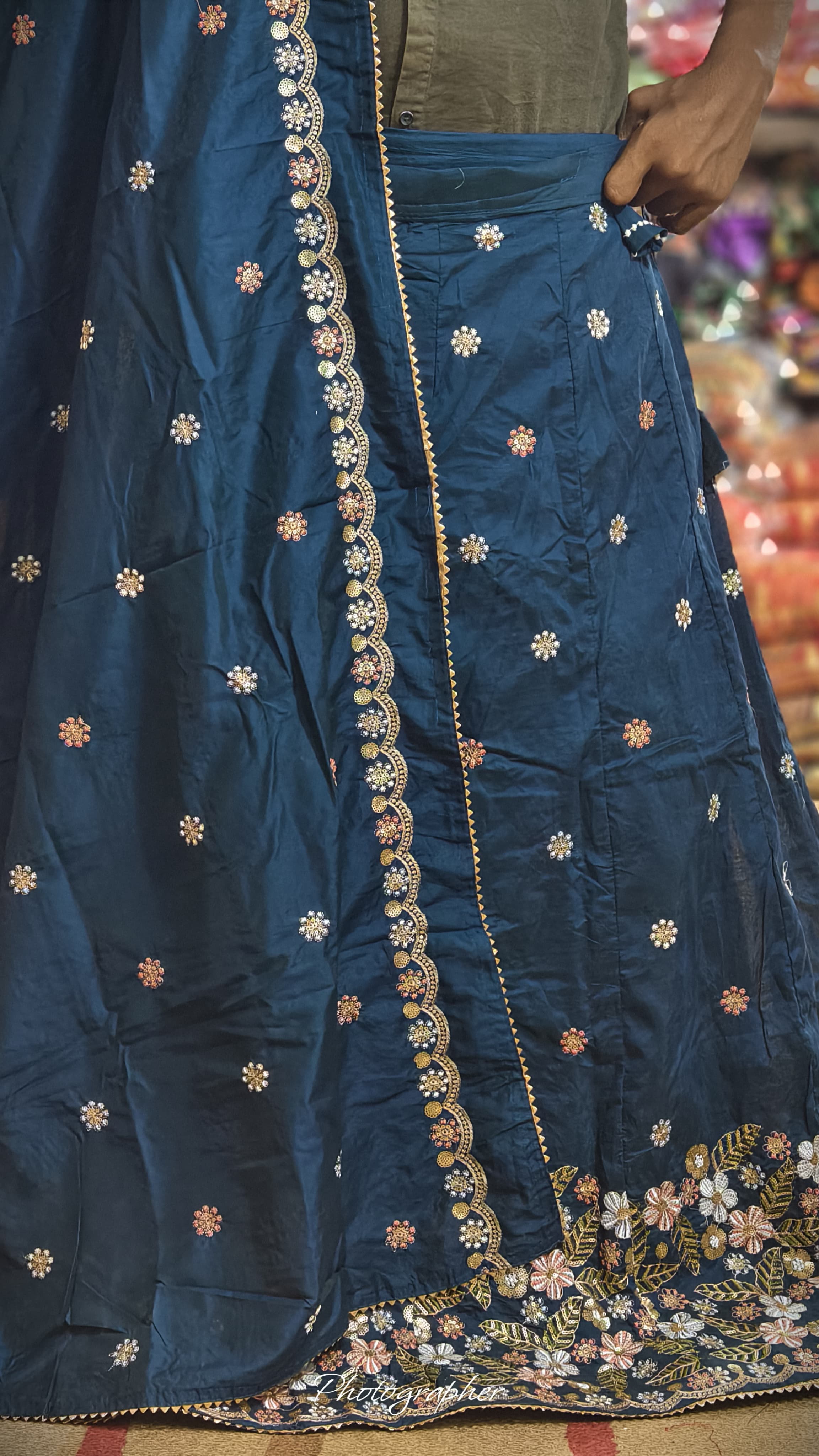 Mal Cotton Fabric With Full Off Work Ghagra Choli