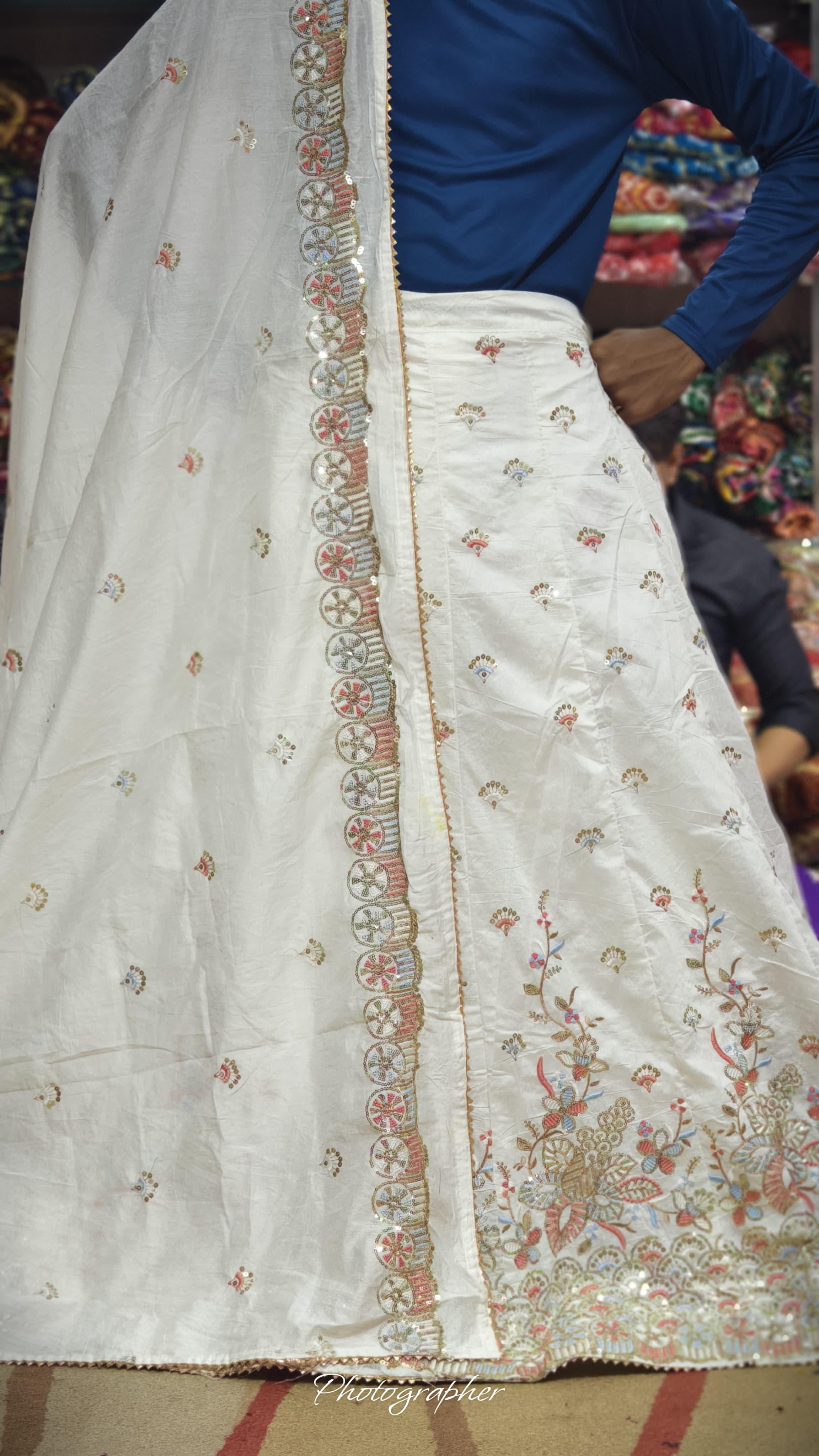 Mal Cotton Fabric With Full Off Work Ghagra Choli