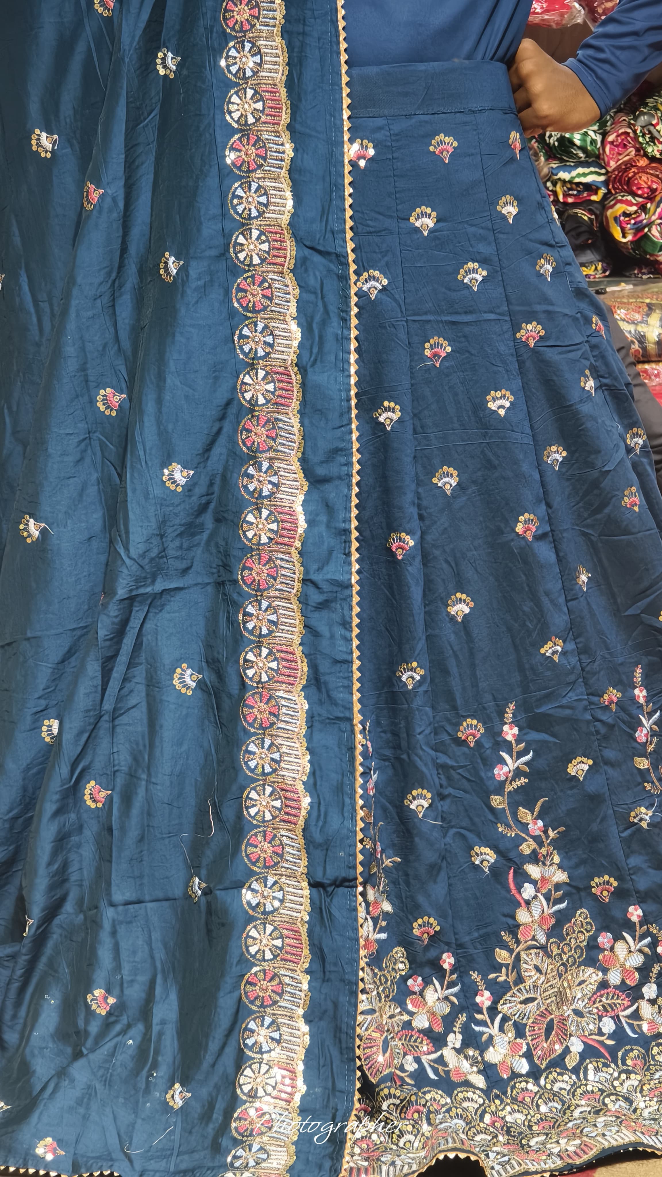 Mal Cotton Fabric With Full Off Work Ghagra Choli