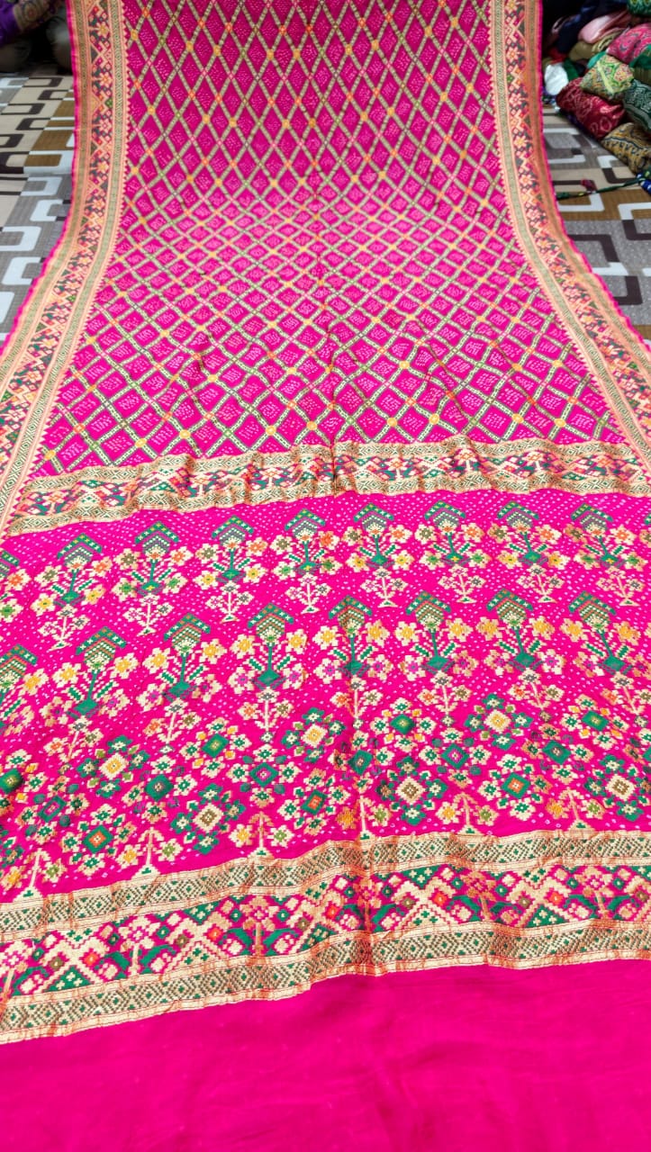 Mina Kari Bandhej Saree