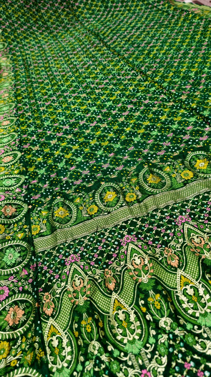 Mina Kari Bandhej Saree