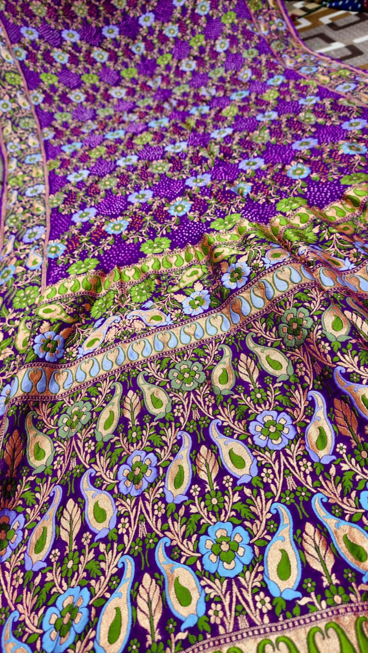 Mina Kari Bandhej Saree