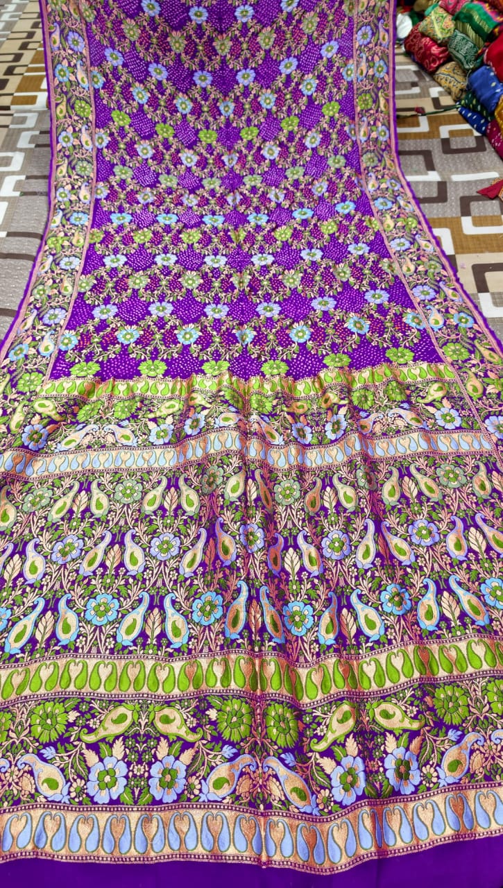 Mina Kari Bandhej Saree