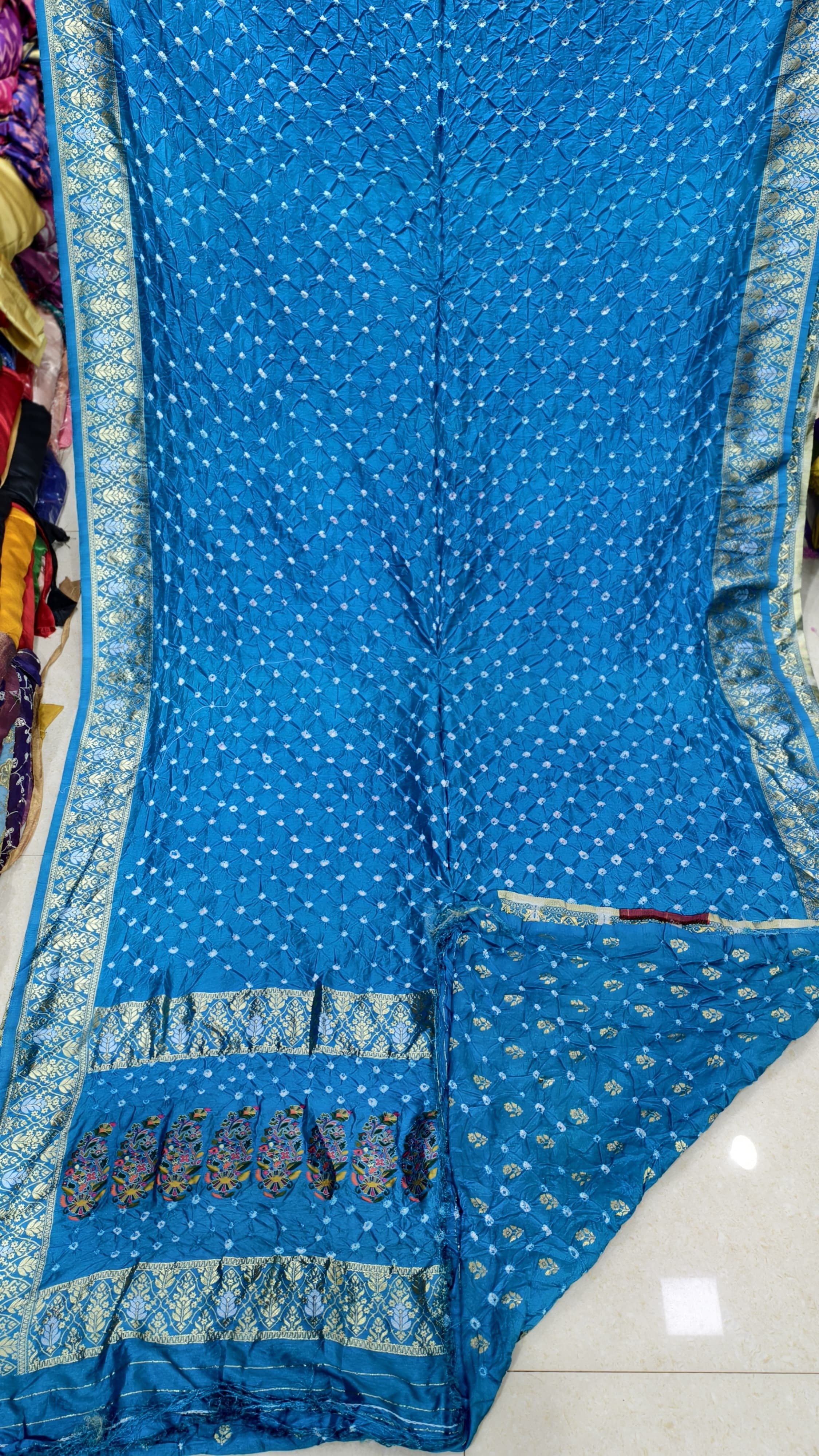 Original Dupion Silk Saree with Meenakari Pallu