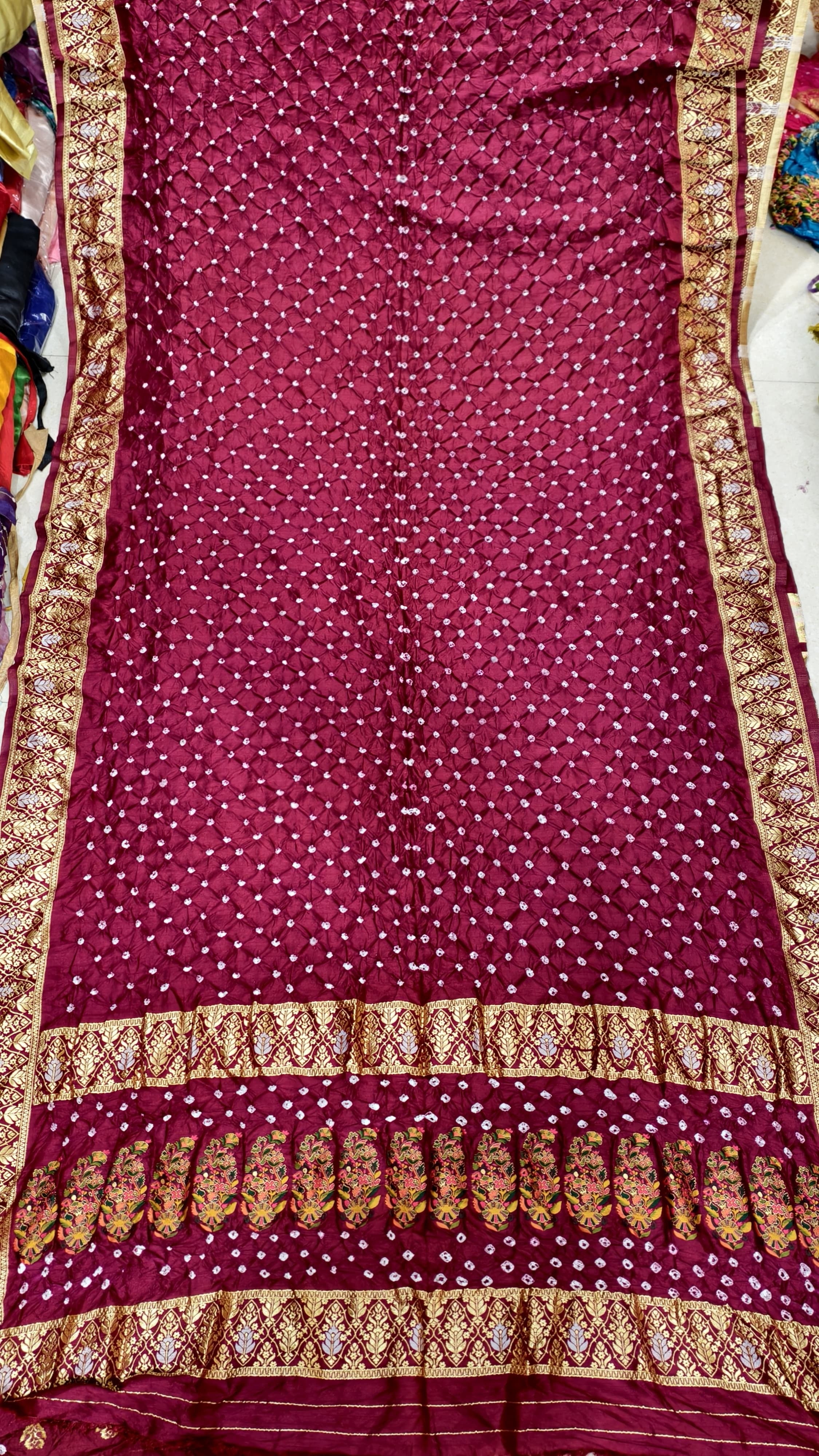 Original Dupion Silk Saree with Meenakari Pallu