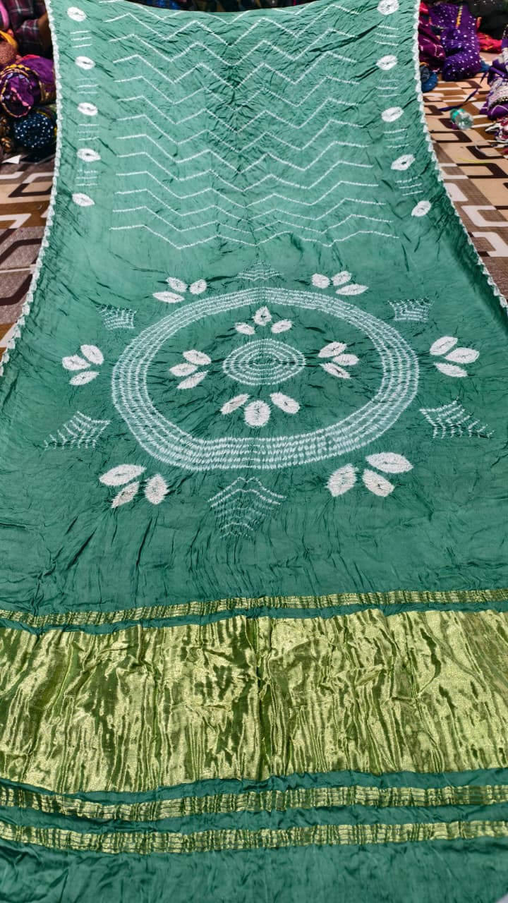 Original Pure Modal Gaji Silk Hand Shibori Saree