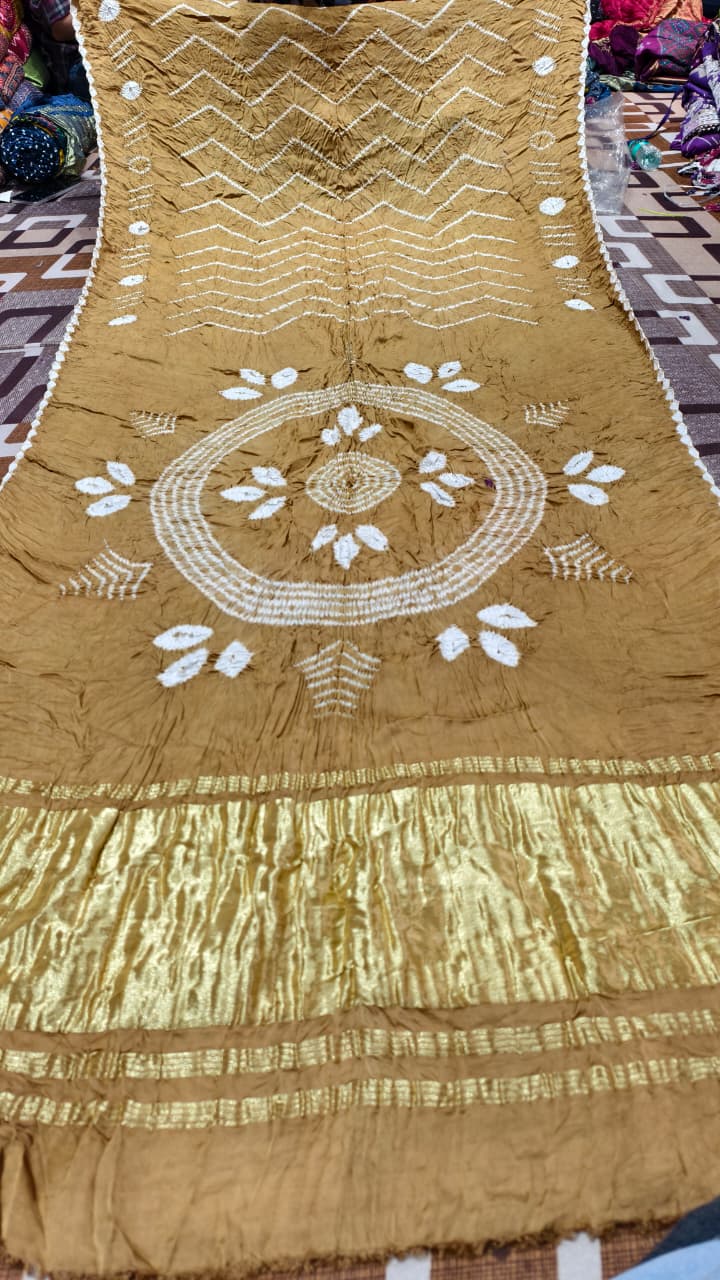 Original Pure Modal Gaji Silk Hand Shibori Saree