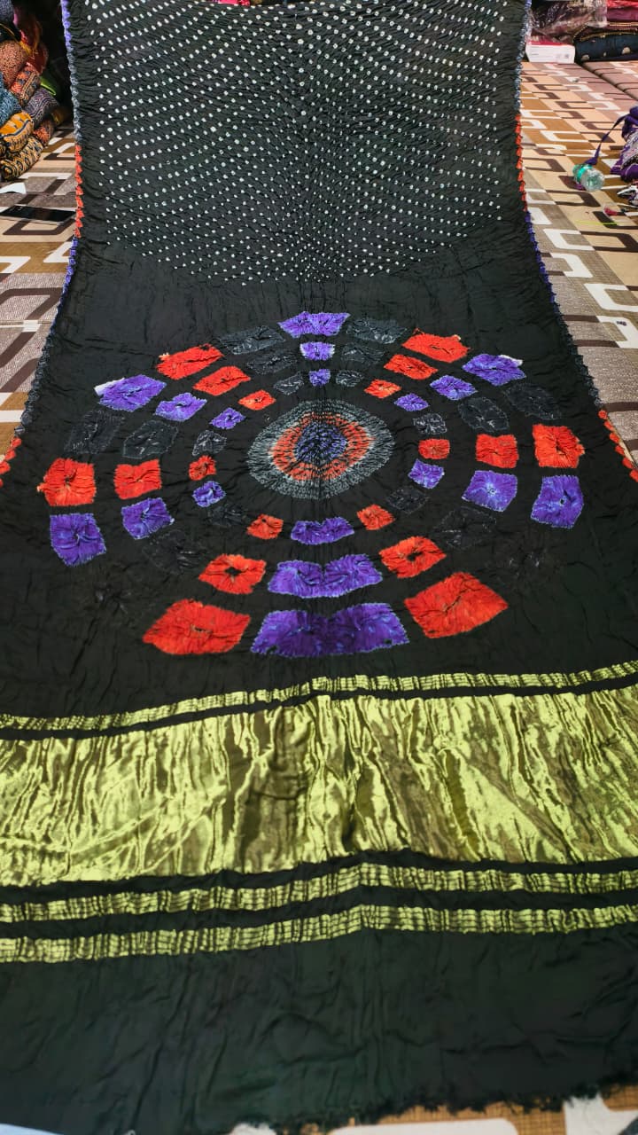 Original Pure Modal Gaji Silk Hand Shibori Saree